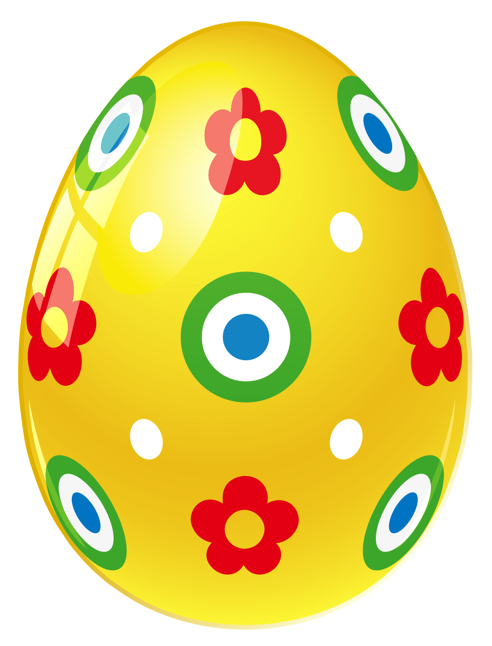 Yellow Easter Egg With Flowers PNG Picture Quality Image And Transparent PNG Free Clipart