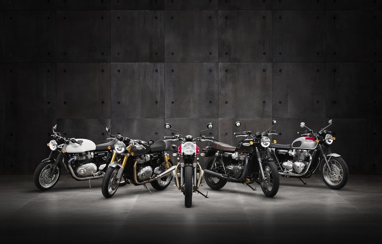 Wallpaper moto, classic, british, Triumph, Bonneville, 2016, Thruxton, Street Twin image for desktop, section мотоциклы