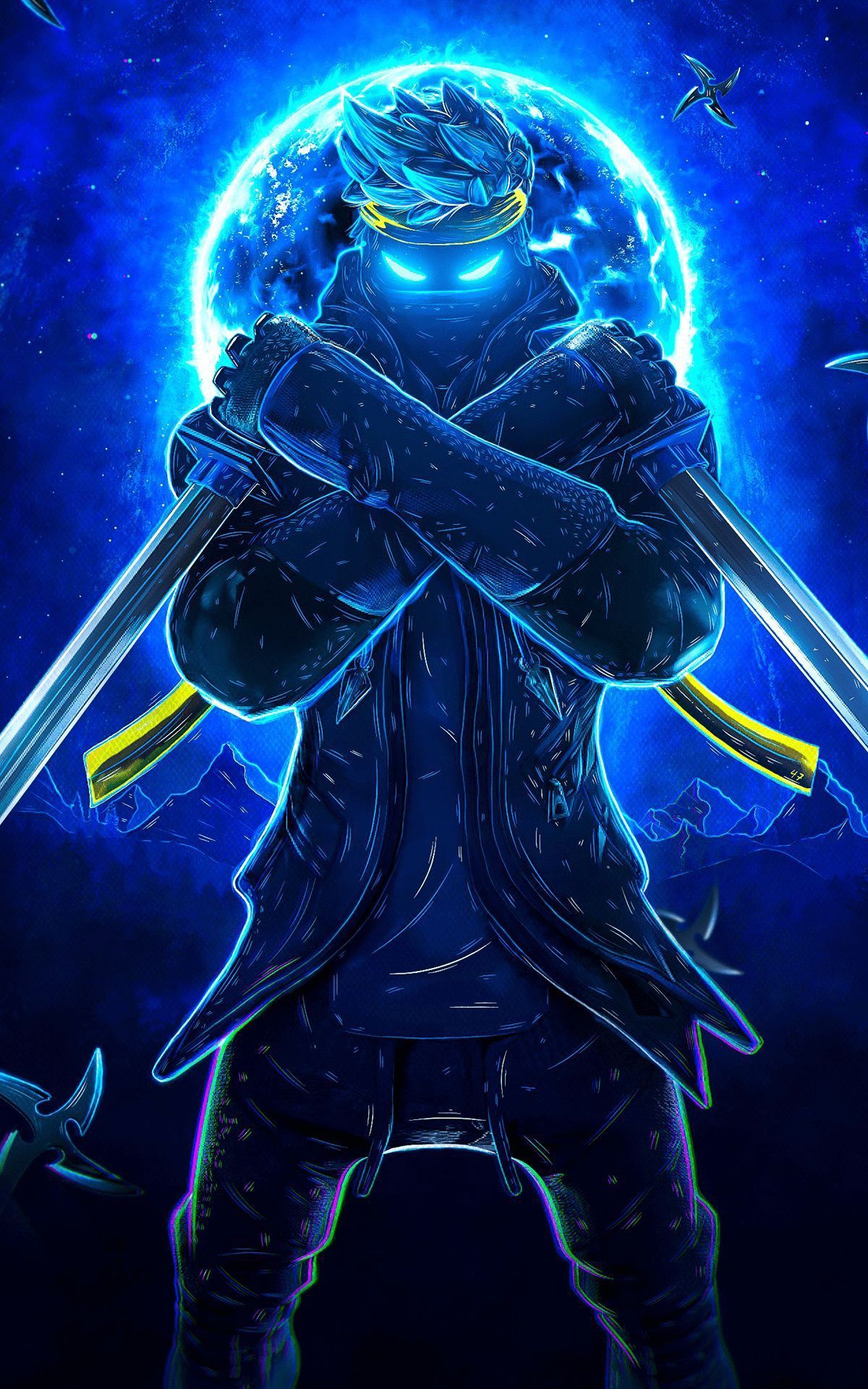 Blue ninja fortnite art ideas. fortnite, ninja, gaming wallpaper