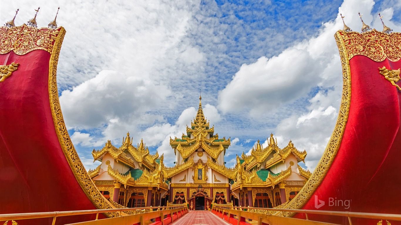 Myanmar Yangon Karaweik Palace 2017 Bing Desktop Wallpaper