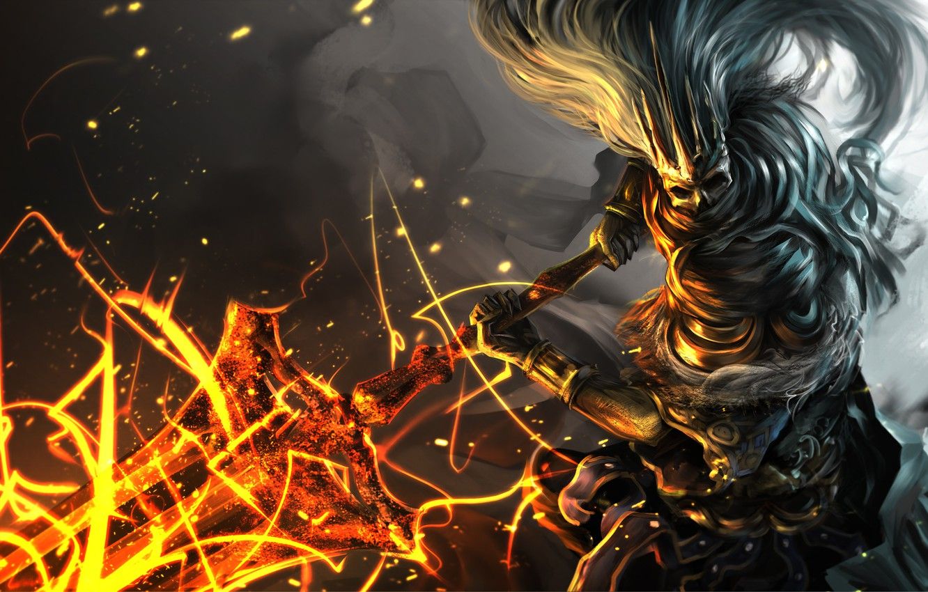 Wallpaper weapons, art, Dark Souls Nameless King image for desktop, section игры