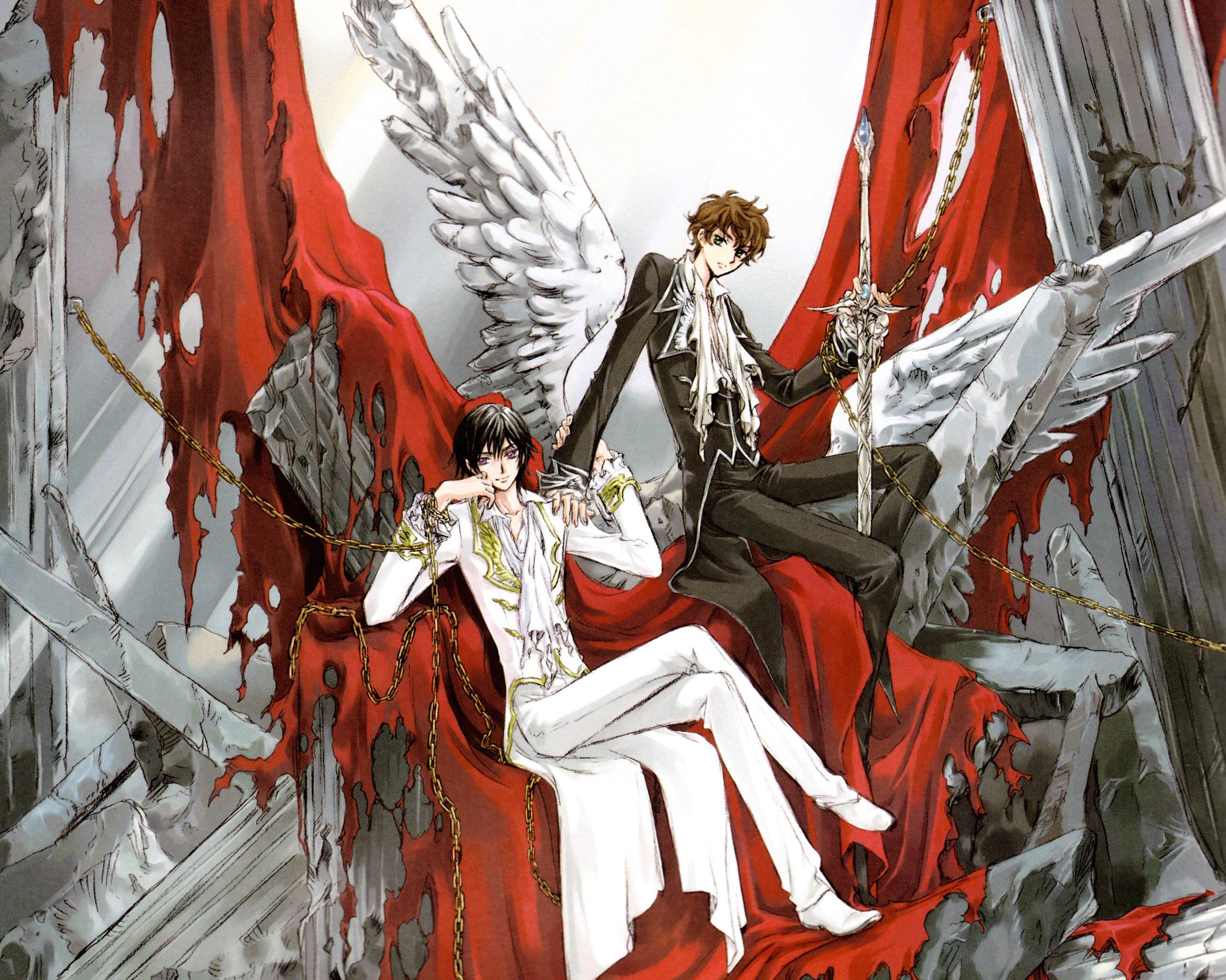 Wallpaper] Lelouch Lamperouge and Suzaku Kururugi from Code Geass :  r/AnimeVisualArts