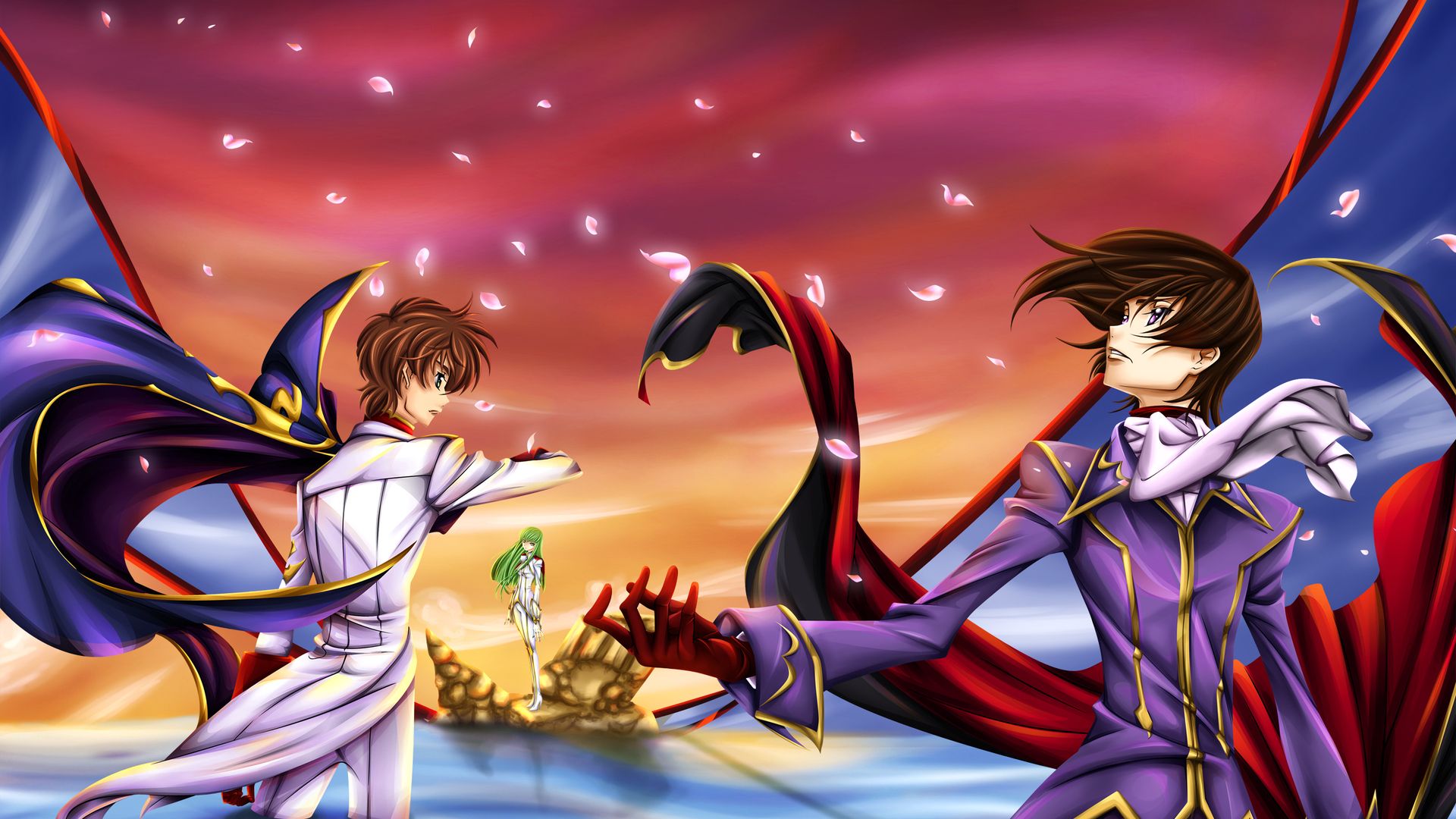 Wallpaper] Lelouch Lamperouge and Suzaku Kururugi from Code Geass