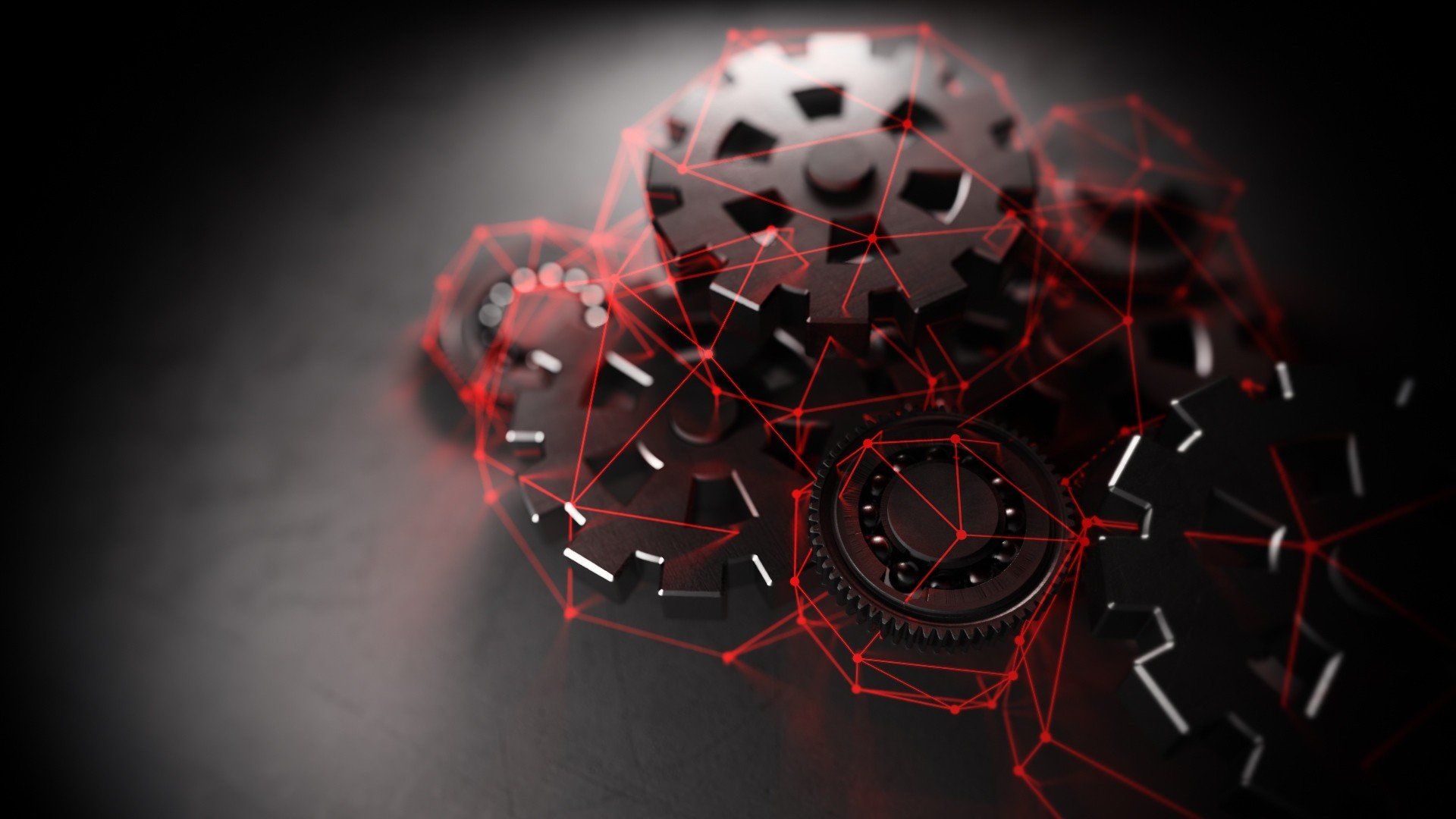 black and red, Gear wheel Wallpaper HD / Desktop and Mobile Background