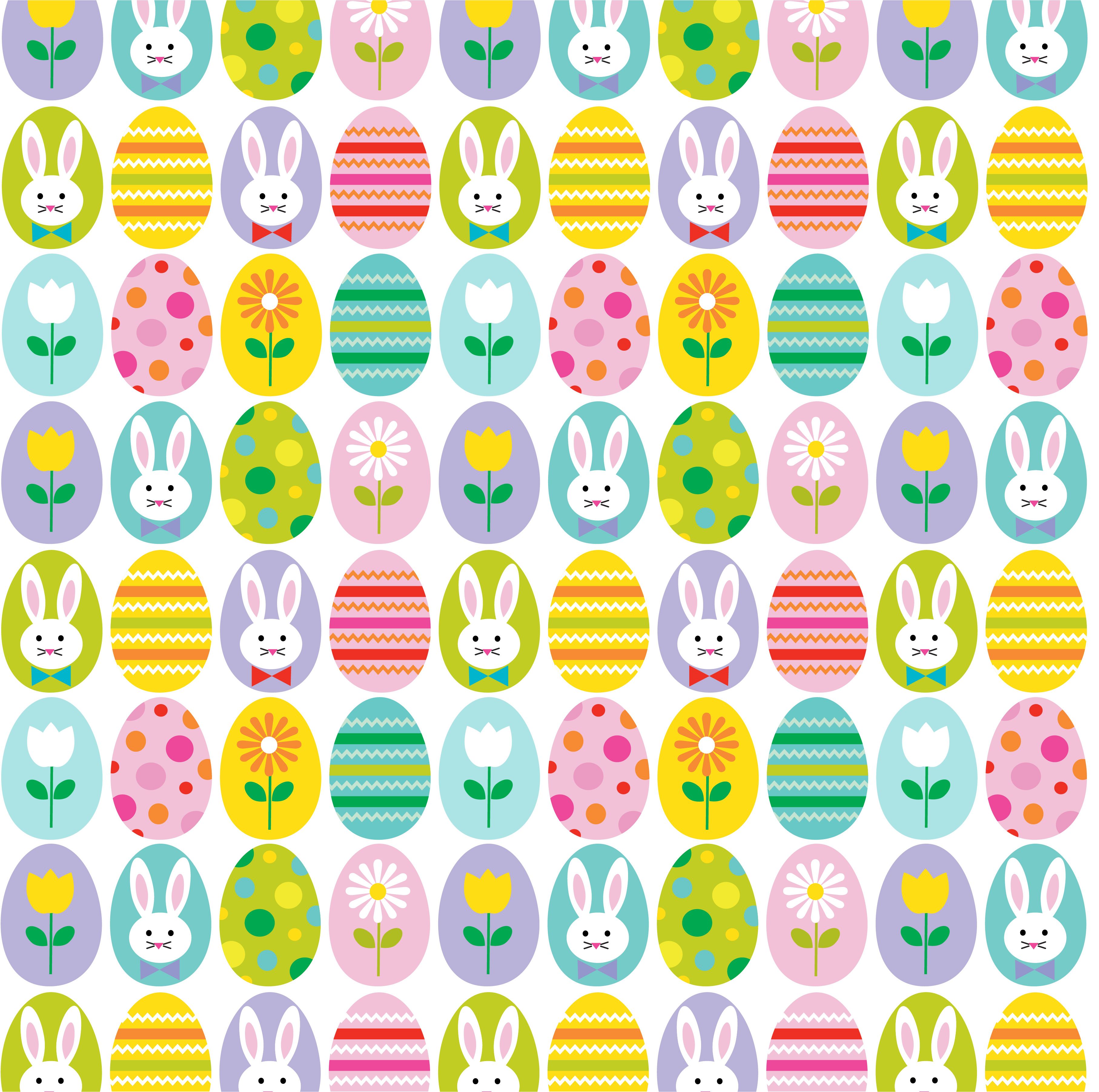cute Easter egg and and bunny background pattern Free Vectors, Clipart Graphics & Vector Art