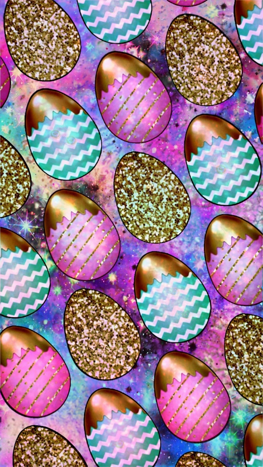 Galaxy Easter Eggs, made by me #patterns #colorful #glitter #background # wallpaper #sparkles #glittery #galaxy #ea. Easter wallpaper, Jesus wallpaper, Wallpaper