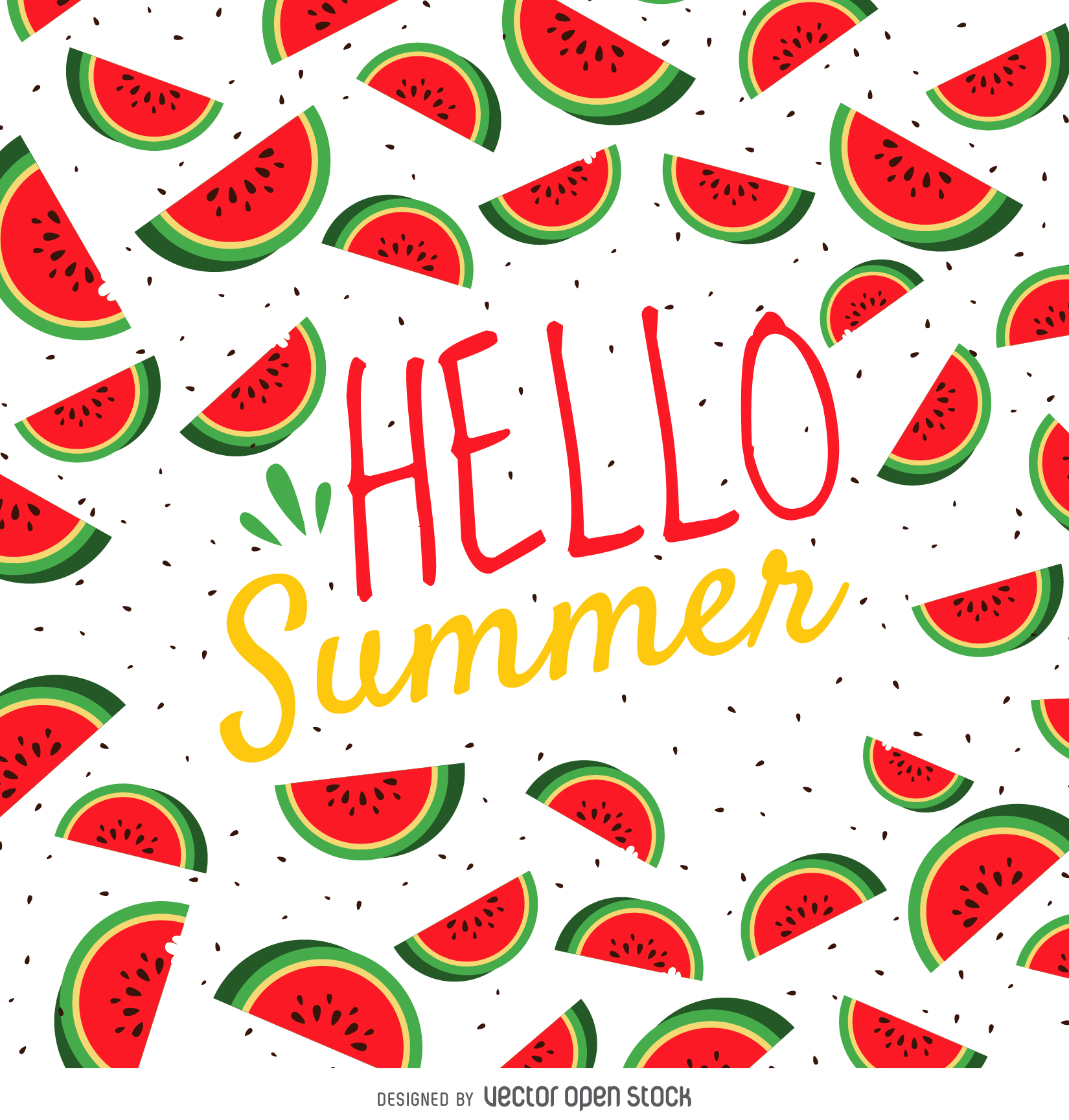 Summer watermelon poster Vector. Summer calligraphy, Hello summer, Summer watermelon