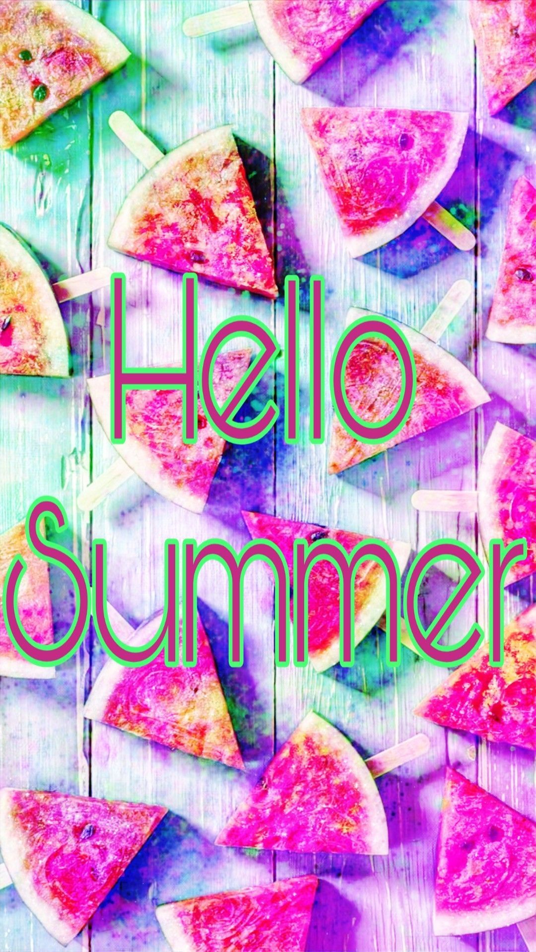 Watermelon Pops Galaxy, made by me #pops #watermelon #summer #hellosummer # fruit #fruity #popsicles #wallpaper #backg. Hello summer, Wallpaper s, Watermelon pops