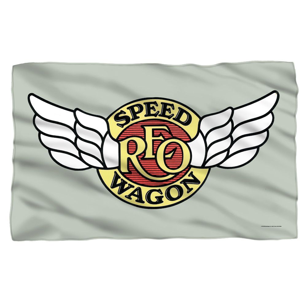 Reo Speedwagon Speedwagon Logo Fleece Blanket White