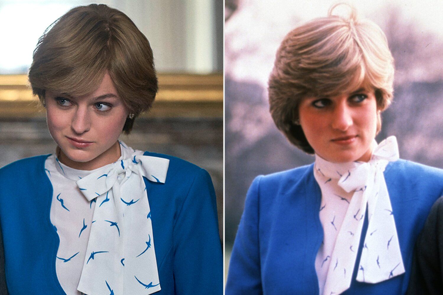 See Princess Diana's Best Looks Replicated By <i>The Crown</i>'s Emma Corrin Side By Side