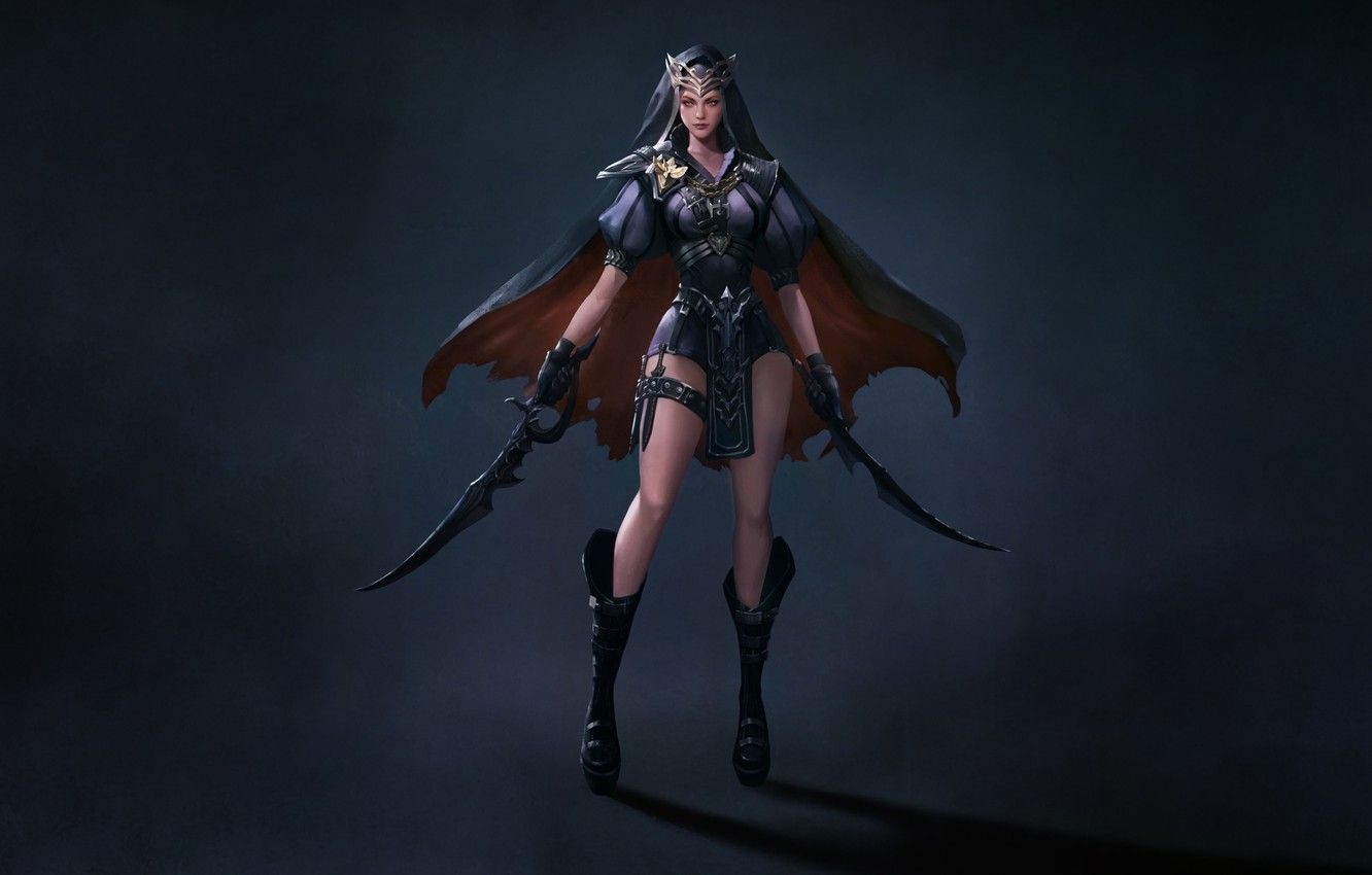 Wallpaper Girl, Art, Assassin, Style, Background, Minimalism, Cloak, Dagger, Daggers, DY 33, Melee Weapons image for desktop, section минимализм