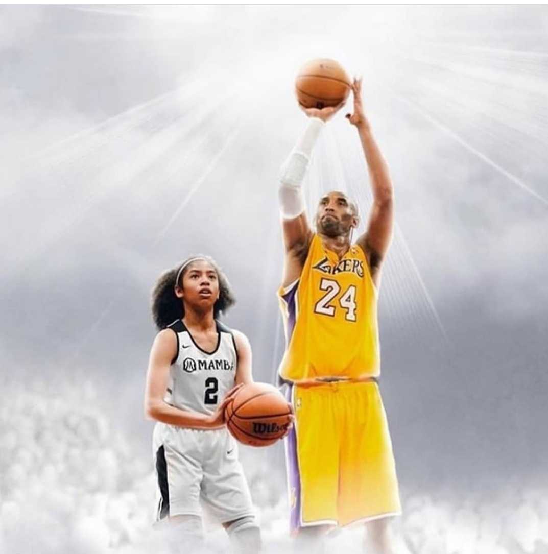 kobe bryant and gigi artwork