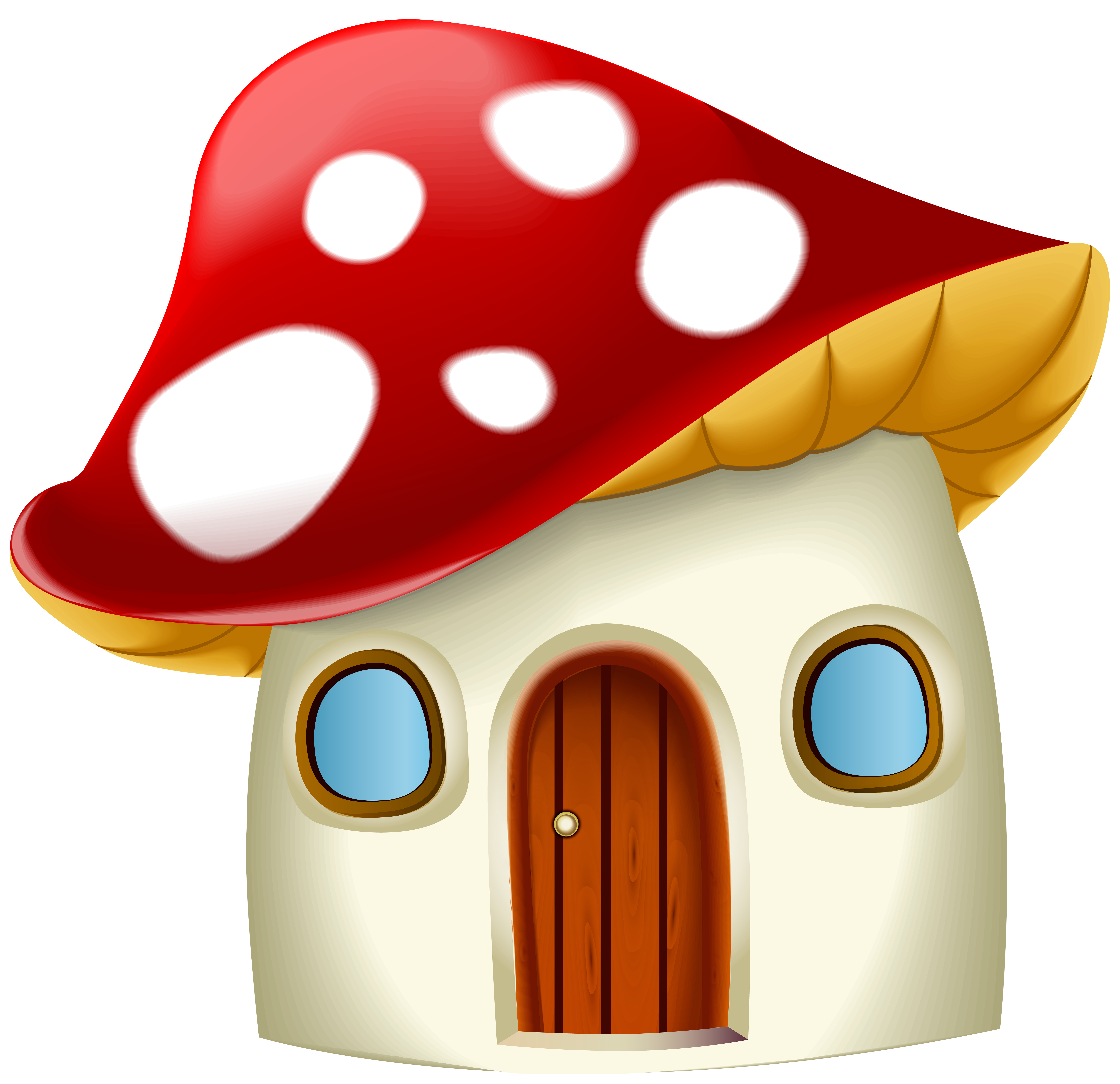 Mushroom House Cartoon​-Quality Free Image and Transparent PNG Clipart