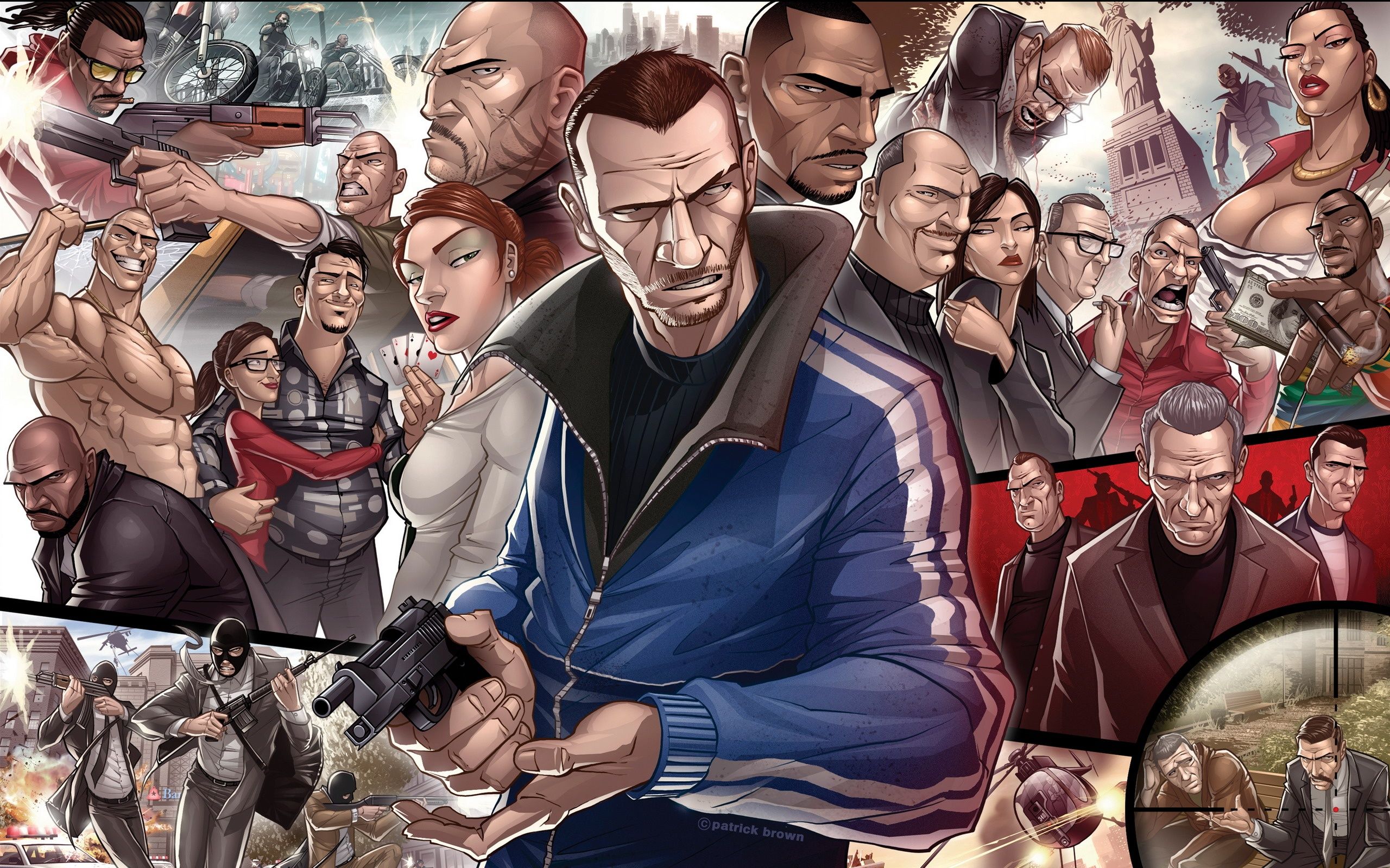 Grand Theft Auto IV Characters Wallpaper in jpg format for free download