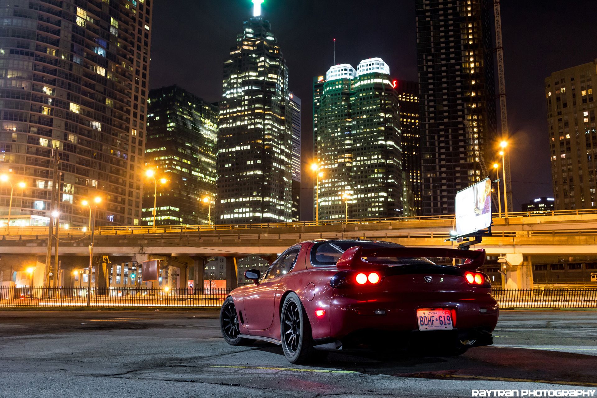 Wallpaper, Toronto, downtown, Mazda, rx7, rotary, fd3s 1920x1280