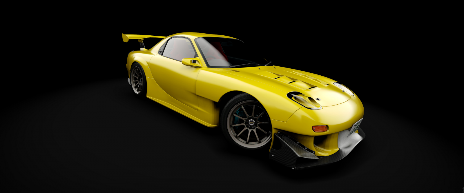 Wallpaper, Mazda, Rx rx rotary, fd3s, Initial D, Keisuke Takahashi, yellow, simple, Japan, Japanese Car, Japanese cars, RedSuns 3840x1600