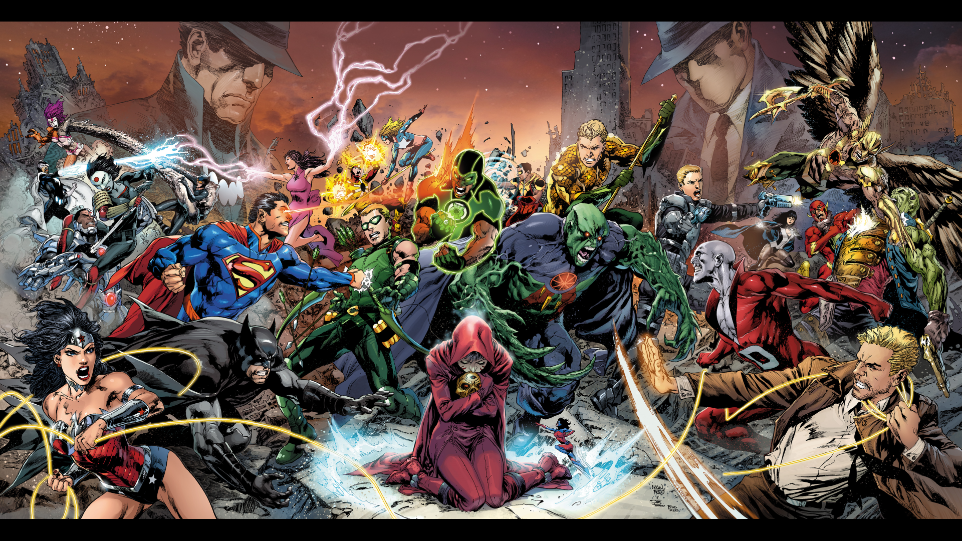 Title Comics Trinity War Wonder Woman Superman Comics Justice League HD Wallpaper