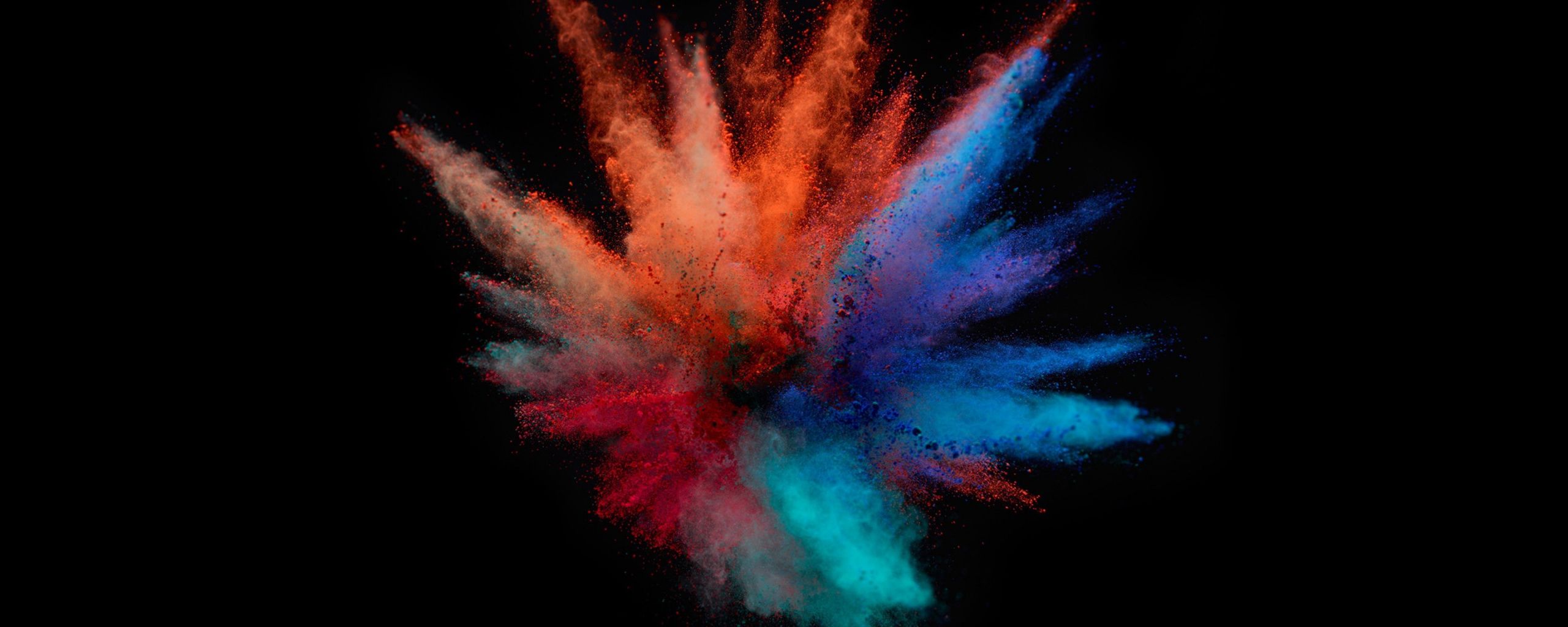 Download Color powder, explosion, colorful wallpaper, 2560x Dual Wide, Wide 21: Widescreen