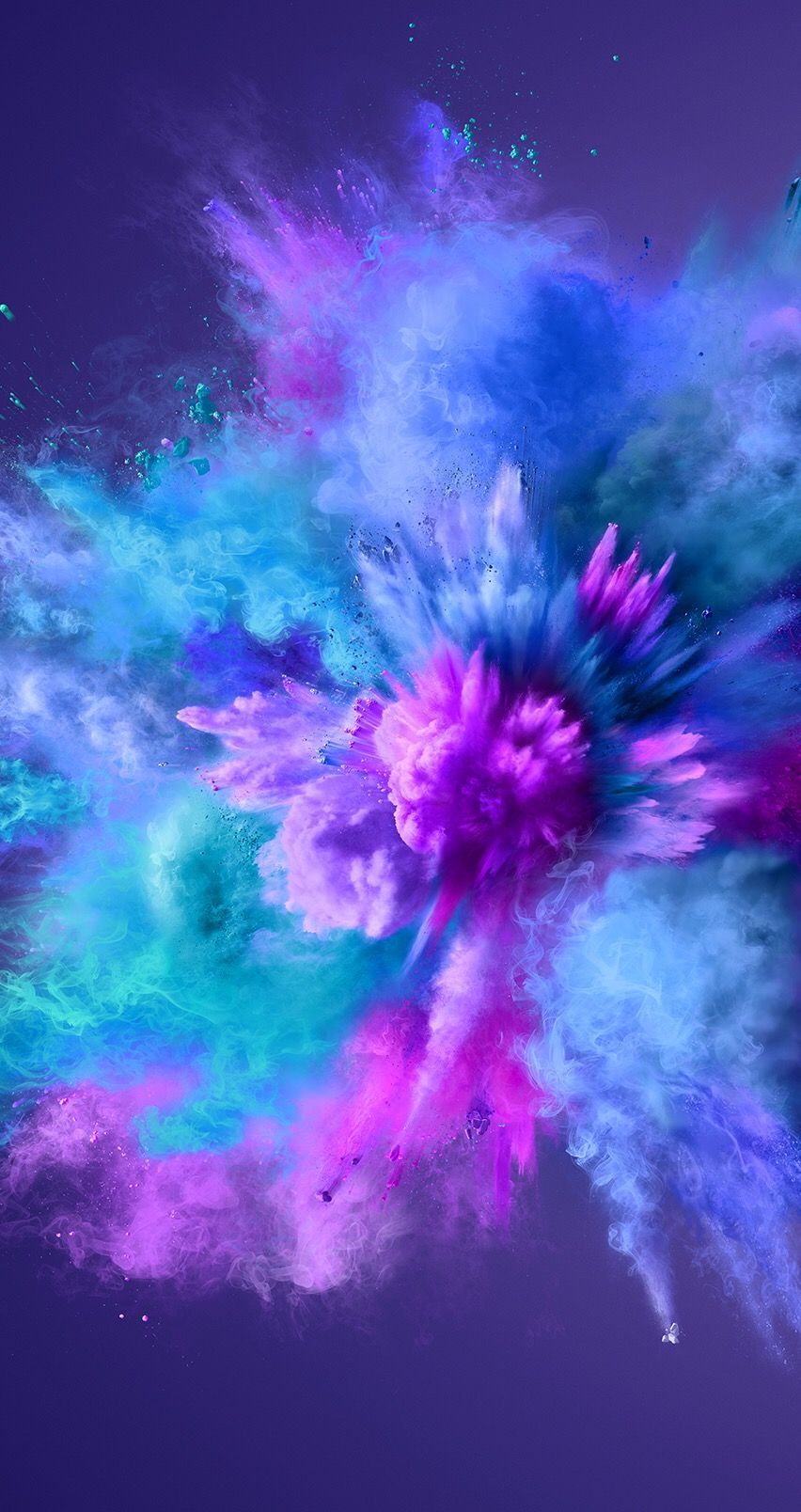Purple And Blue Powder Explosion