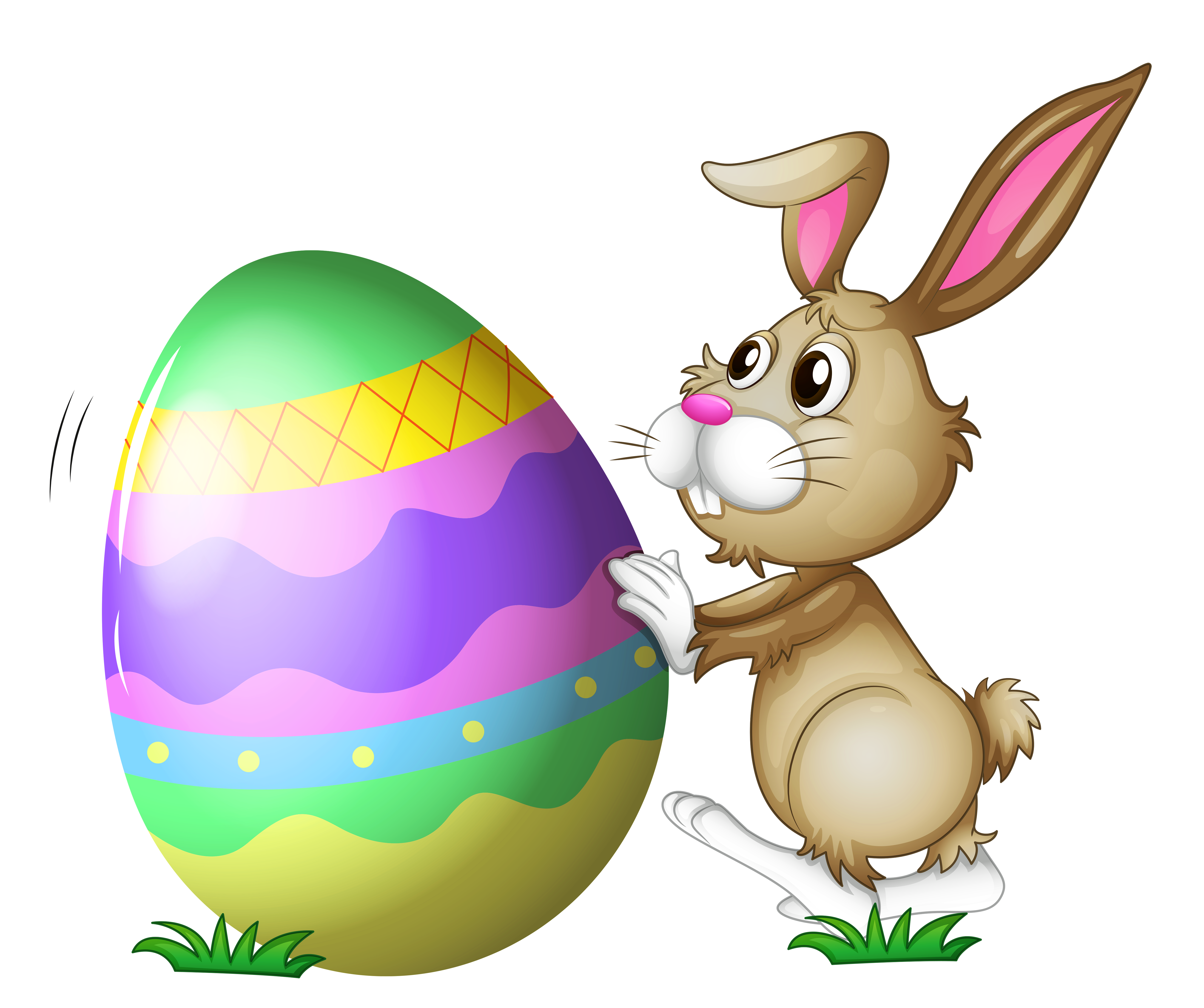 Easter Bunny With Egg Transparent Png Clipart HD Wallpaper