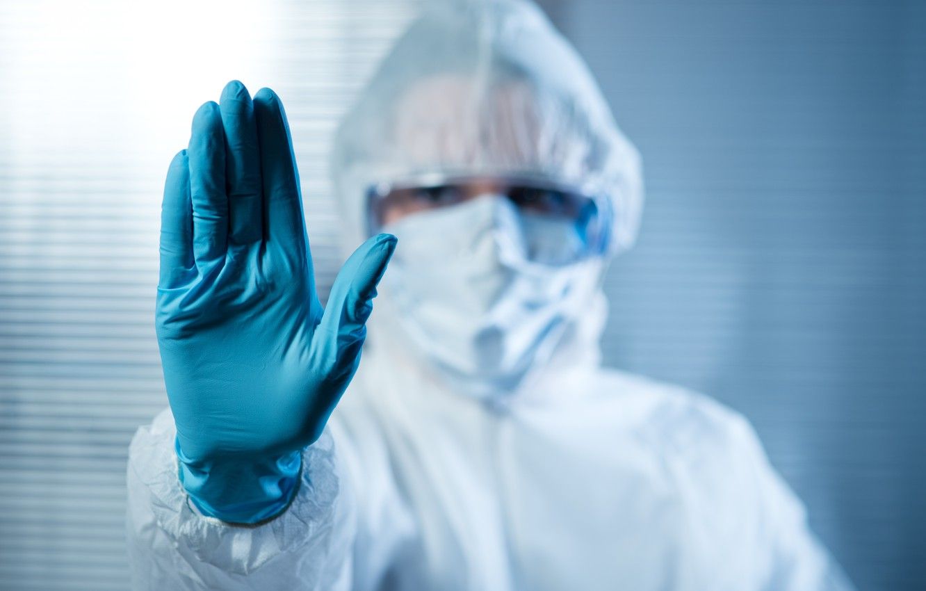 Wallpaper laboratory, latex gloves, biological suit image for desktop, section мужчины