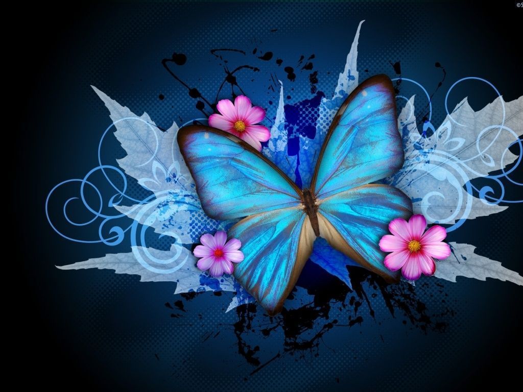 Abstract Butterflies Desktop Wallpaper Free Abstract Butterflies Desktop Background