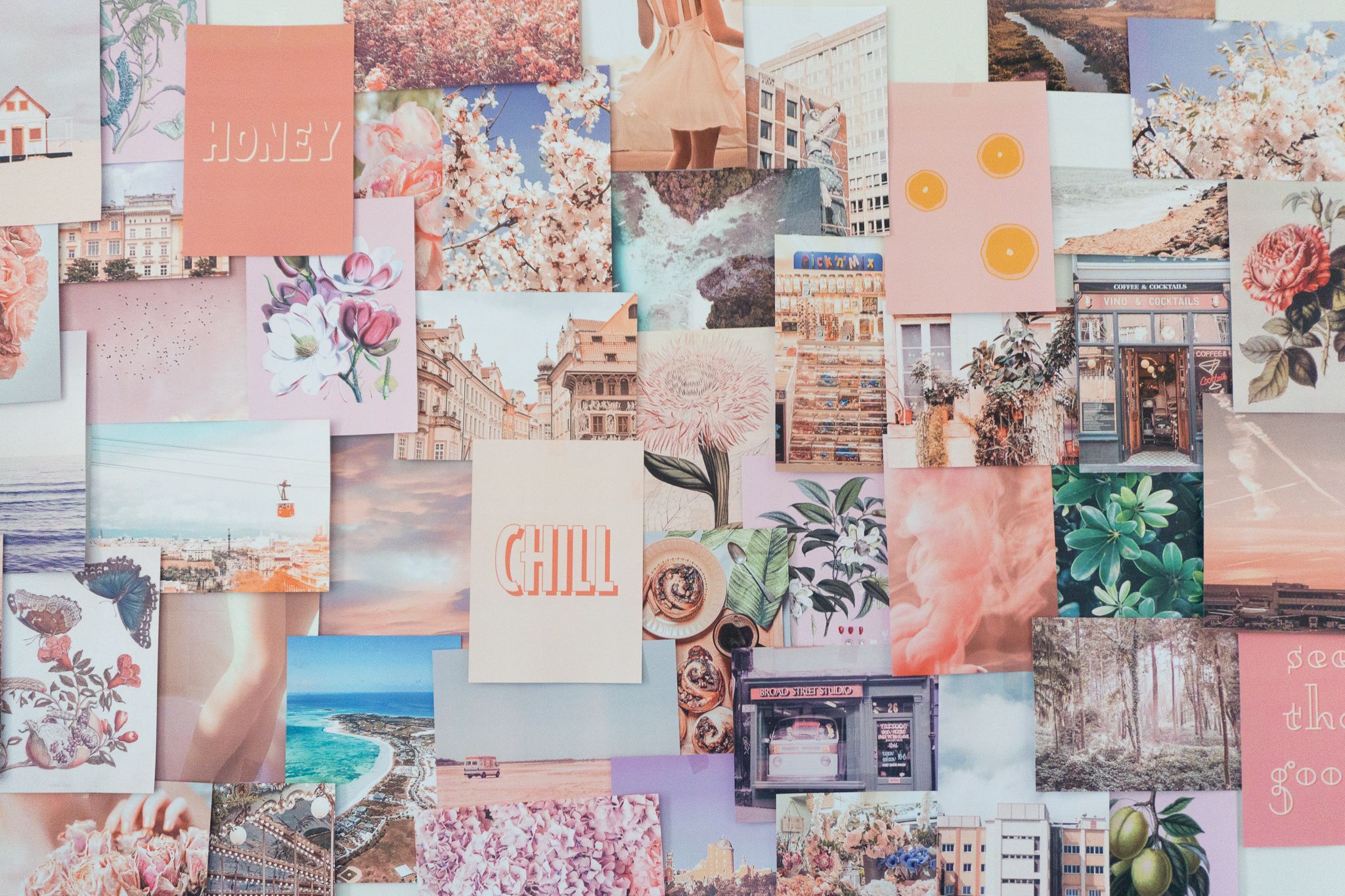 Peachy Pink Collage Kit. Cute desktop wallpaper, Desktop wallpaper art, Computer wallpaper desktop wallpaper
