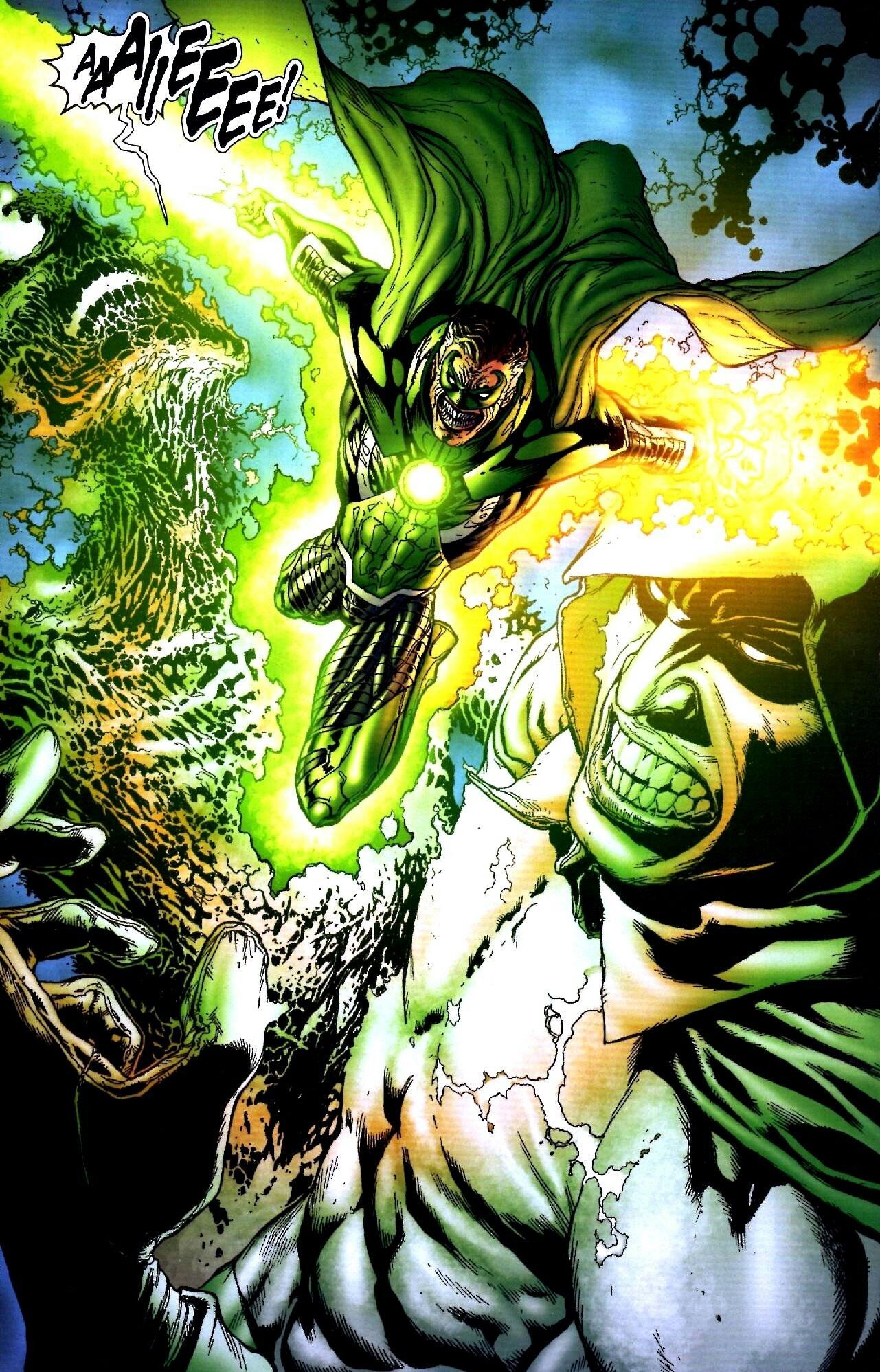 Parallax vs Spectre by Doug Mahnke. Green lantern hal jordan, Green lantern, Green lantern corps