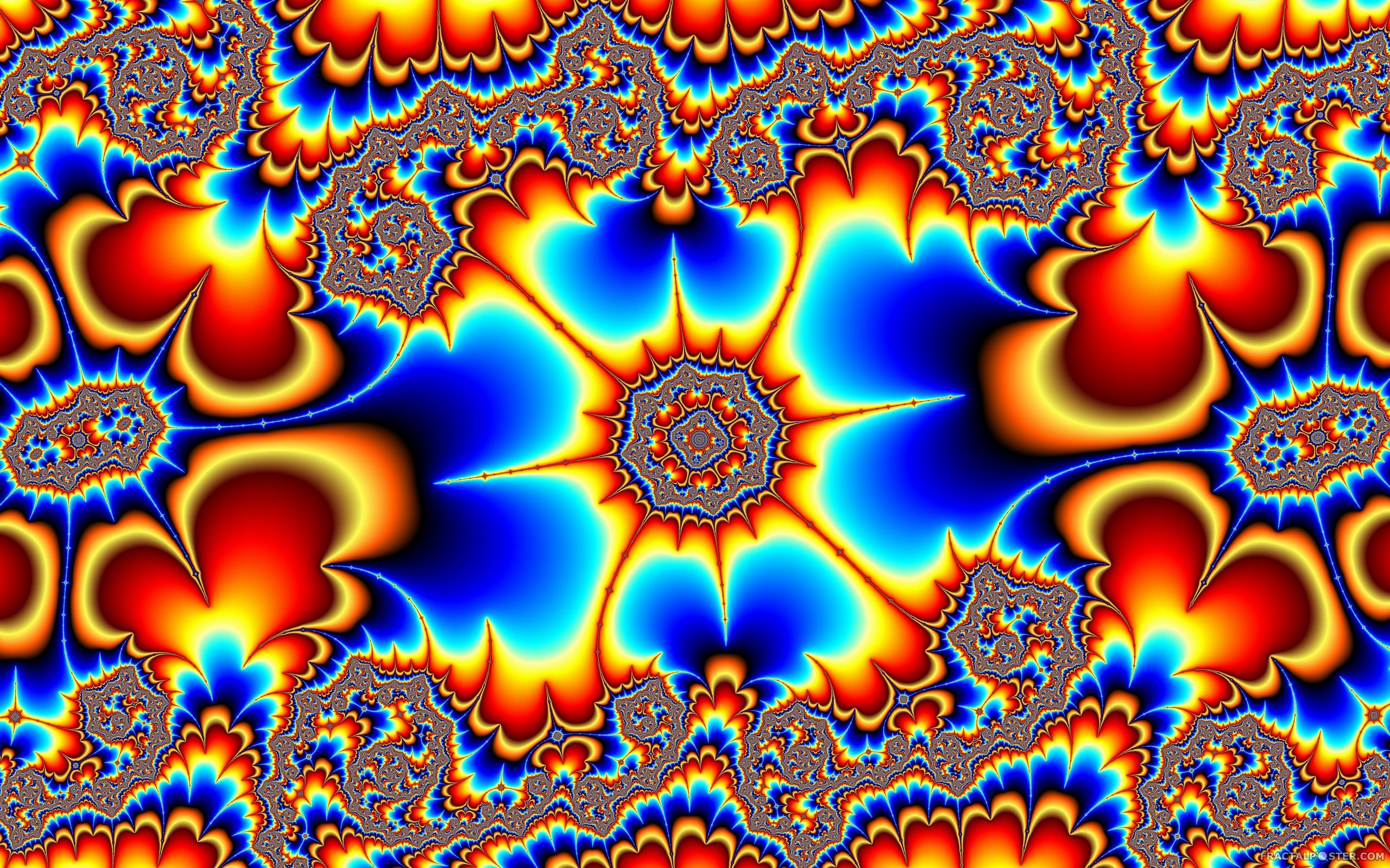 extremely colorful QHD and HD image of fractal art for your 2k AMOLED displays (Wallpaper)