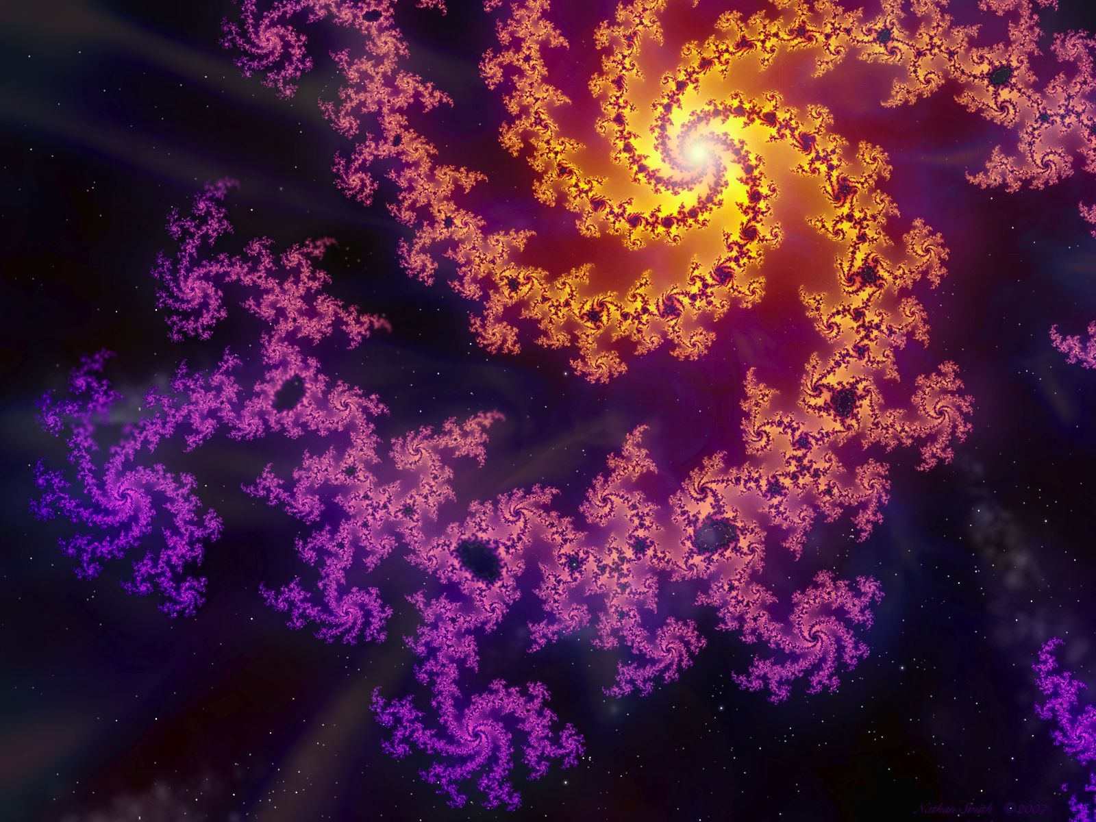 Fractal Art Picture, Colorful Fractal Art Wallpaper