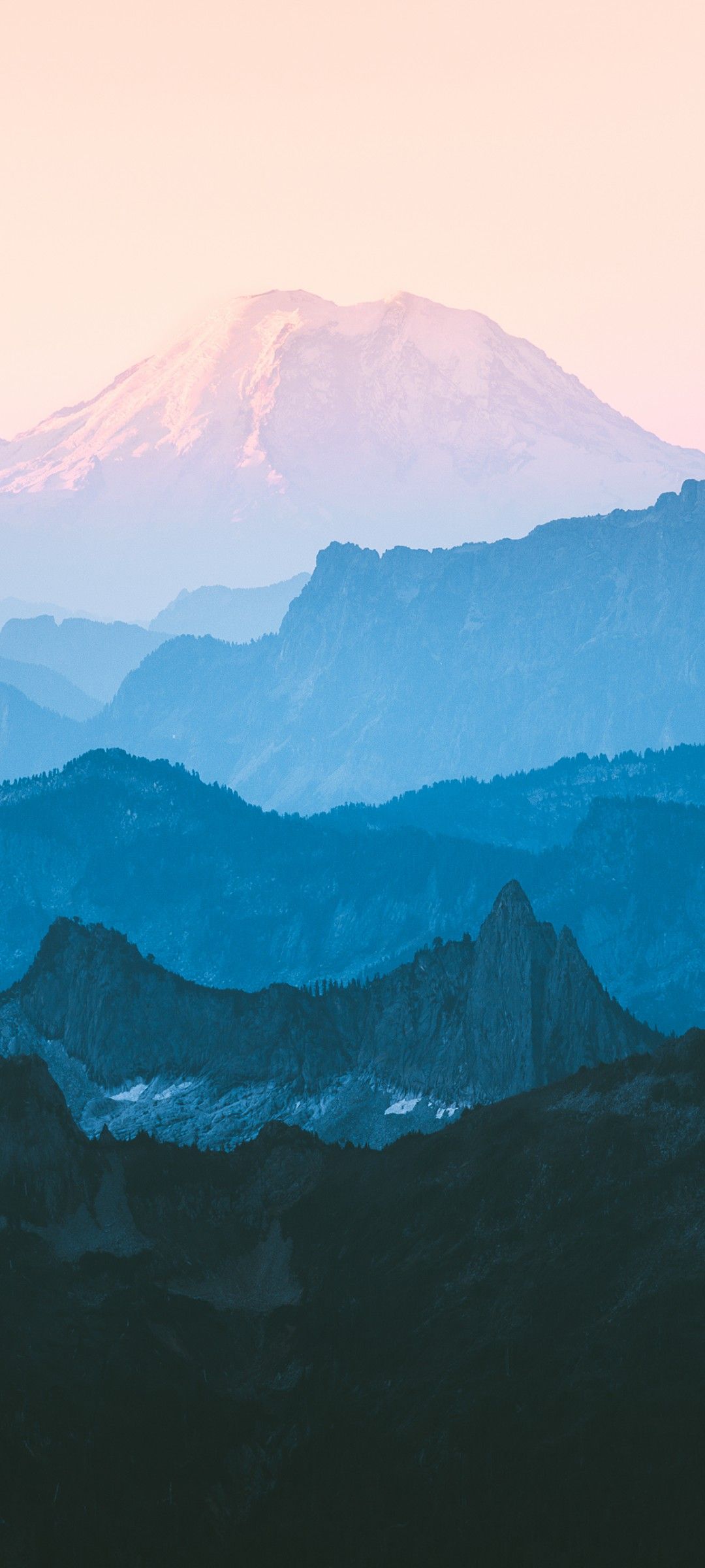 Cascade Range 4K Wallpaper, Mountain range, Foggy, Morning, Layers, Nature