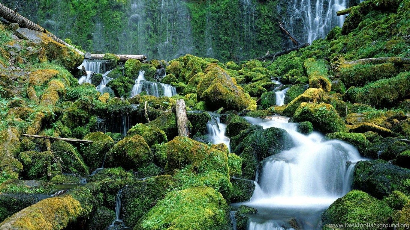 Cascade Range Waterfalls Oregon Free Desktop Background Free. Desktop Background
