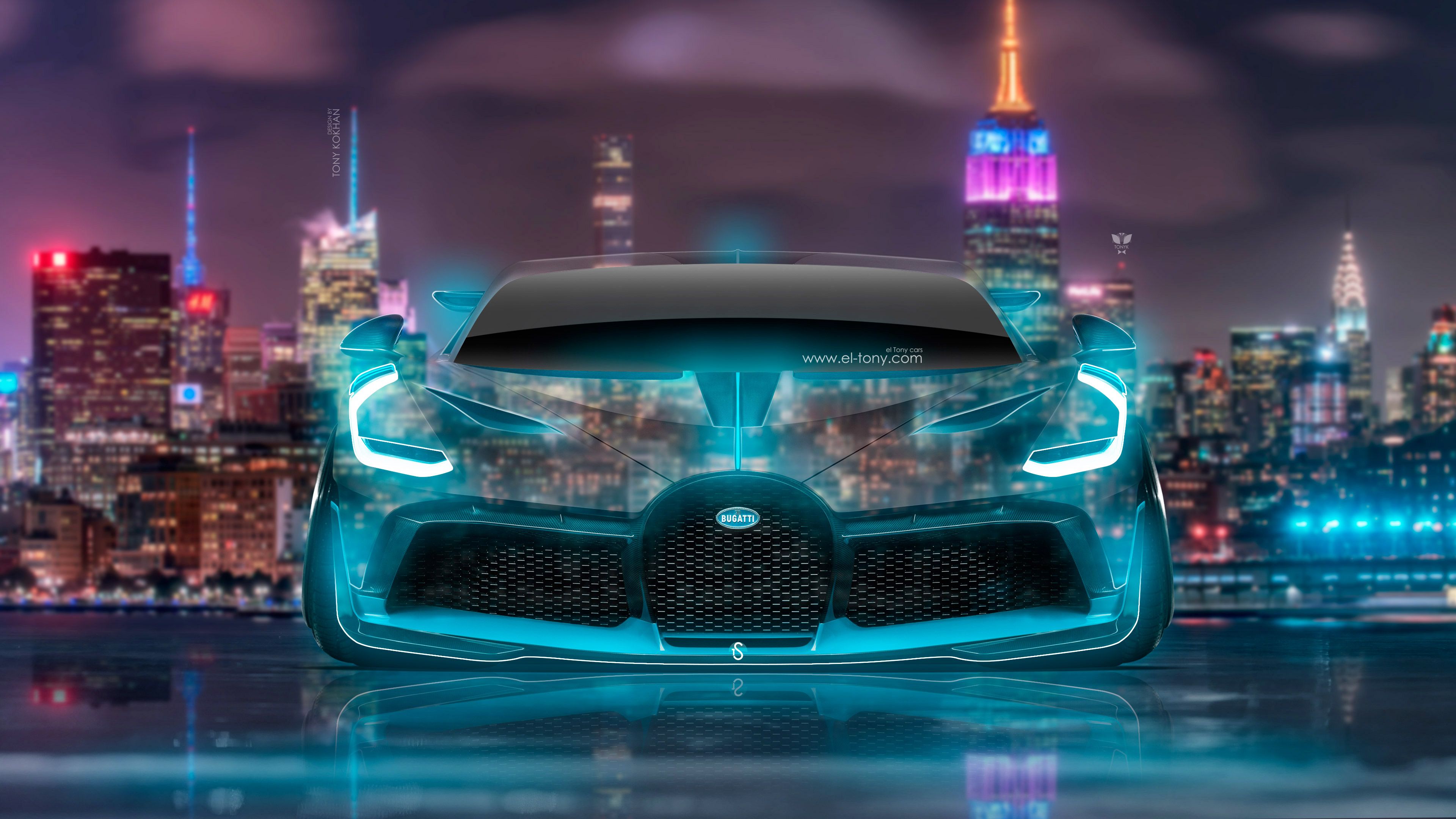 Bugatti Divo Neon Blue