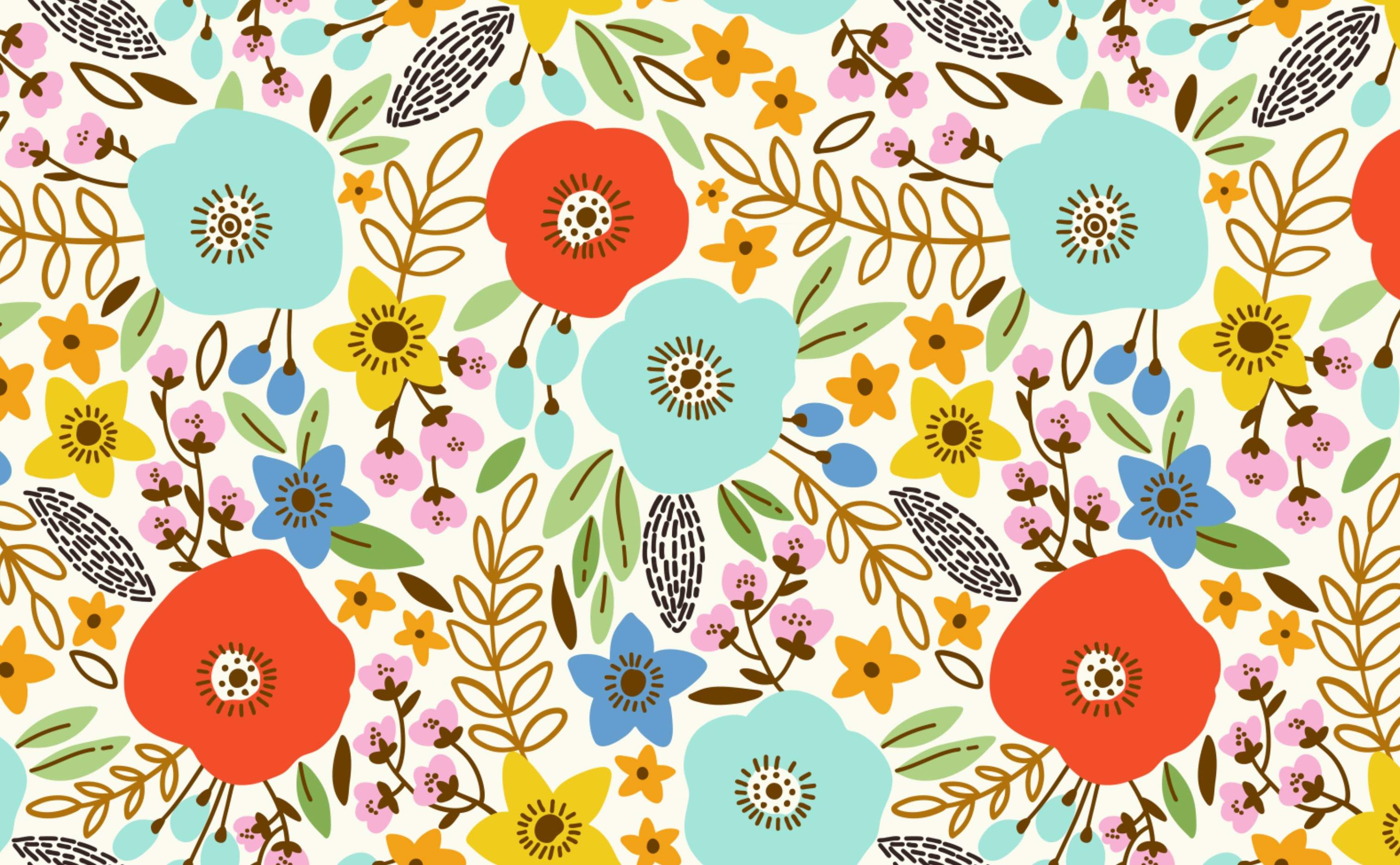 Flower Print Wallpapers Wallpaper Cave