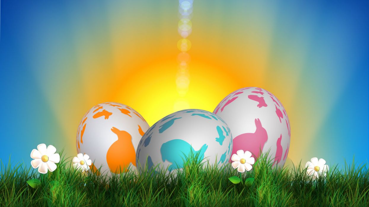 glitter happy easter family and friends wallpaperx2160