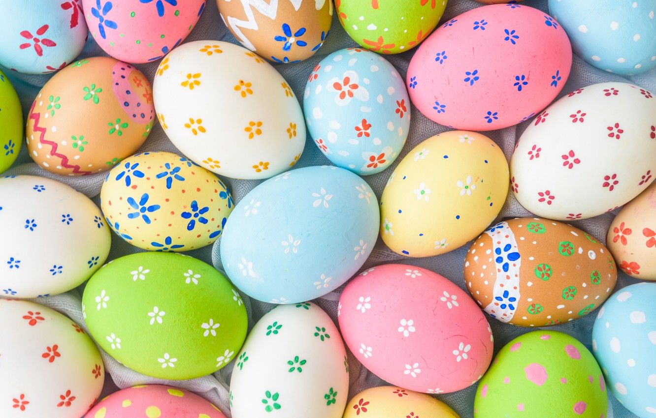 Wallpaper eggs, Easter, spring, Easter, eggs, decoration, pastel colors image for desktop, section праздники