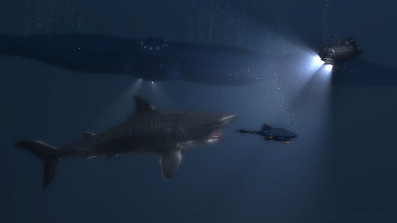Seaquest finds a BIG shark, Peter Profetto