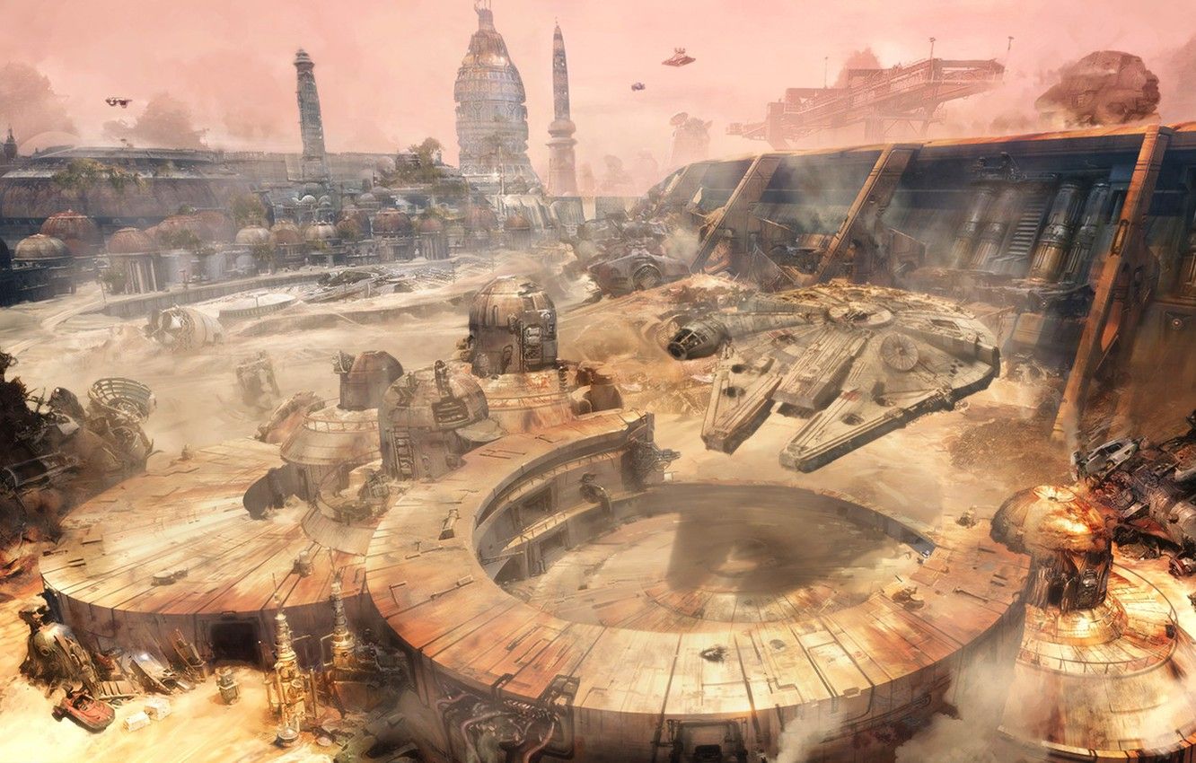 Wallpaper the city, ships, dust, Renegade Squadron, Star Wars Battlefront image for desktop, section игры