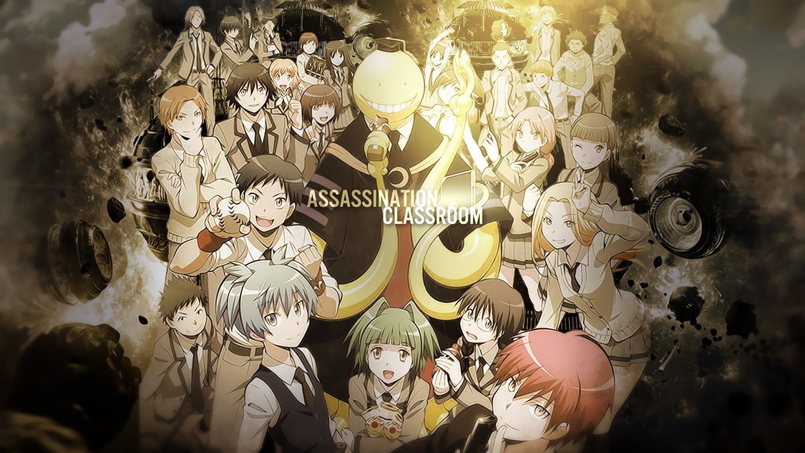 Wallpaper, photography, mythology, Koro sensei, Ansatsu Kyoushitsu, Karma Akabane, Shiota Nagisa, Kayano Kaede, Carnival, flower, festival, display window 1920x1080