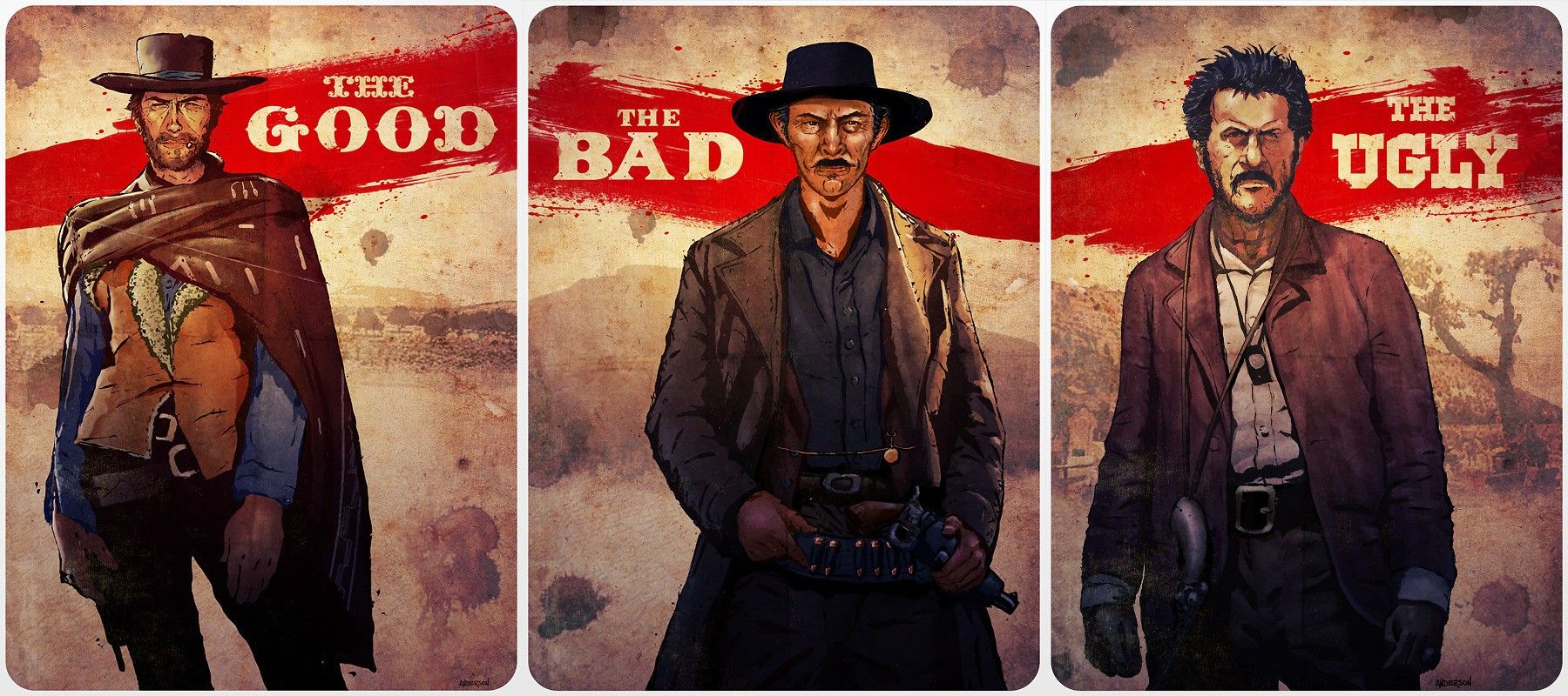 #Clint Eastwood, #Eli Wallach, #western, #Sergio Leone, #Lee Van Cleef, #movies, #The Good, the Bad and the Ugly, #collage, wallpaper