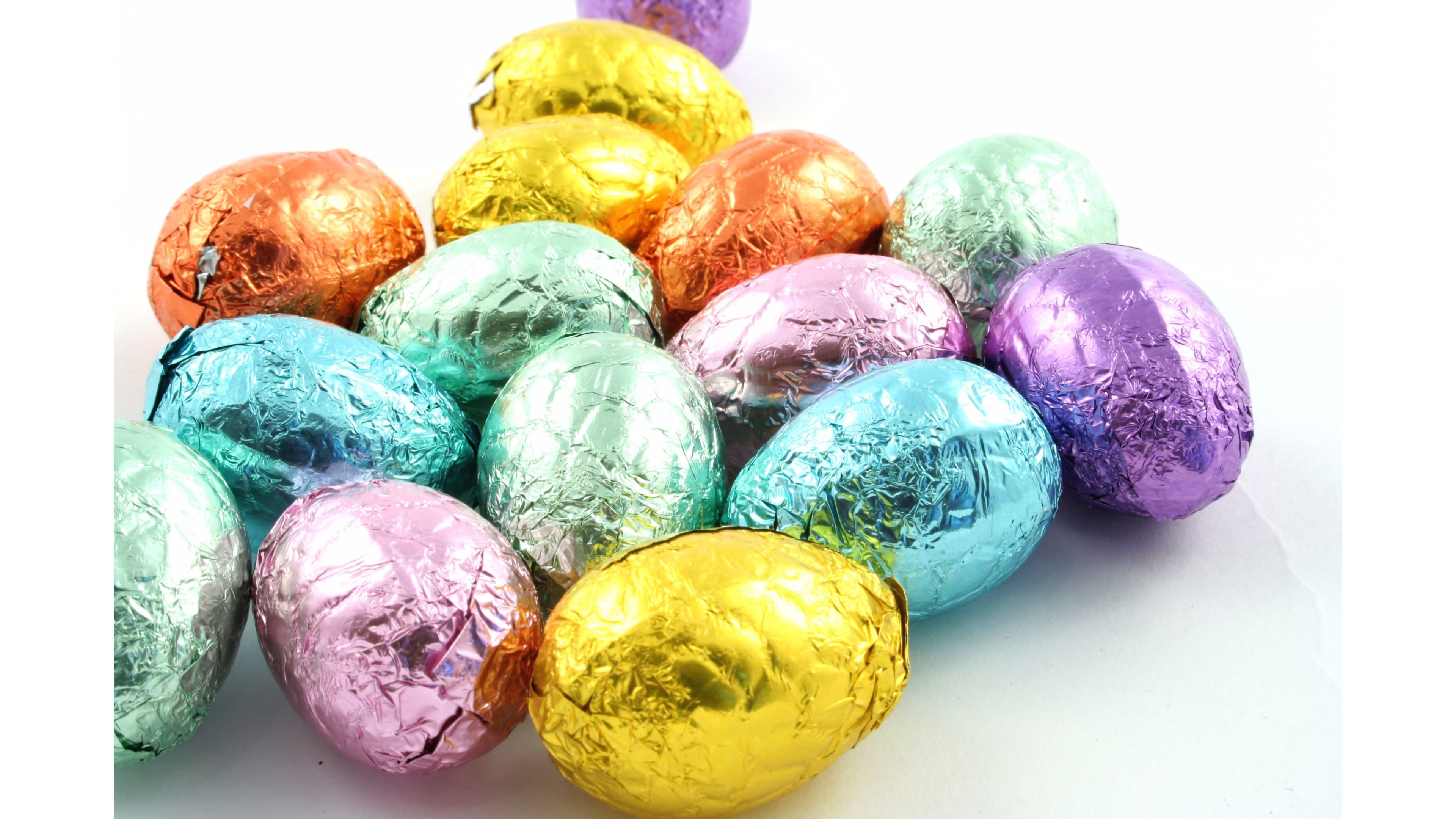 Chocolate Candy Happy Easter 4k Wallpaper Data Src Eggs White Background