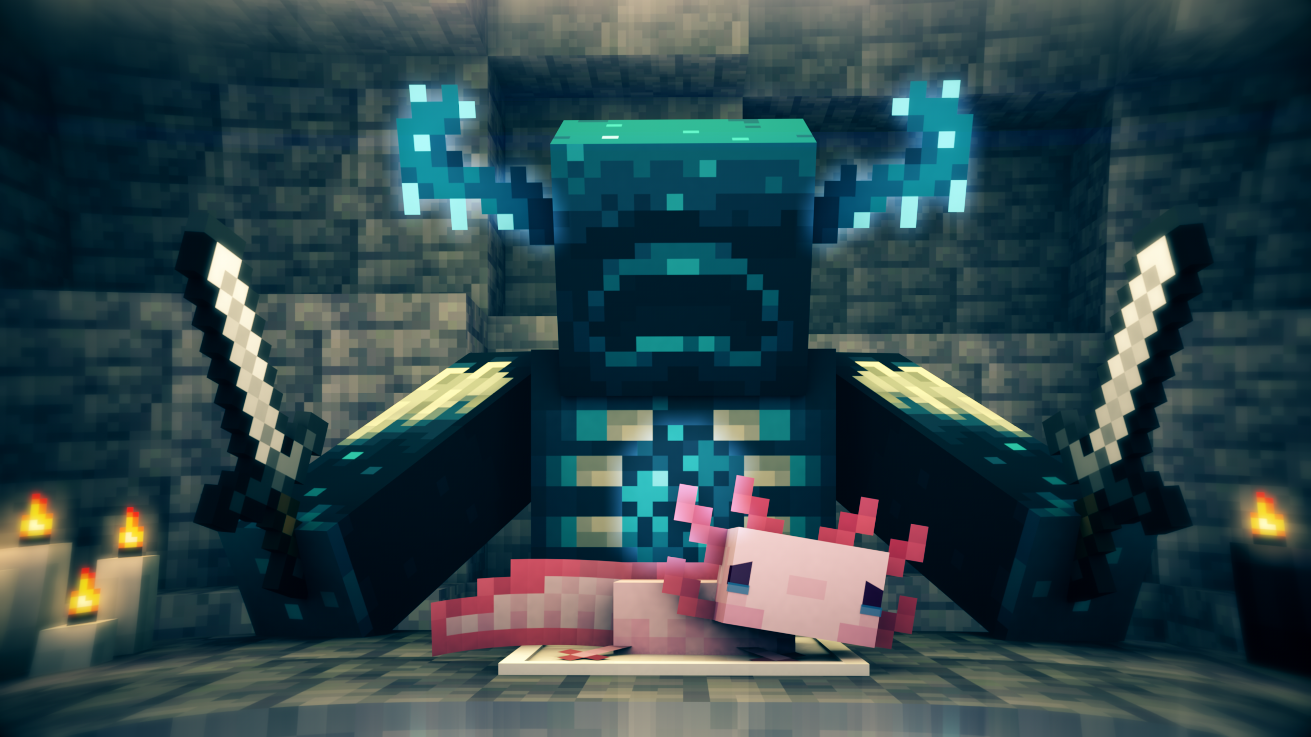 Minecraft Axolotl Wallpapers Wallpaper Cave