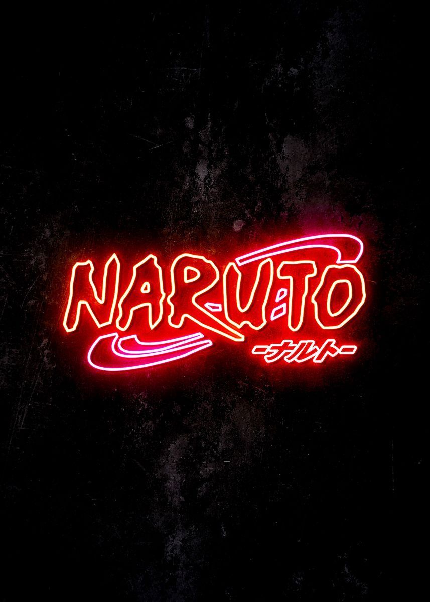 Naruto' Metal Poster Print Designs. Displate. Red aesthetic grunge, Red and black wallpaper, Neon wallpaper