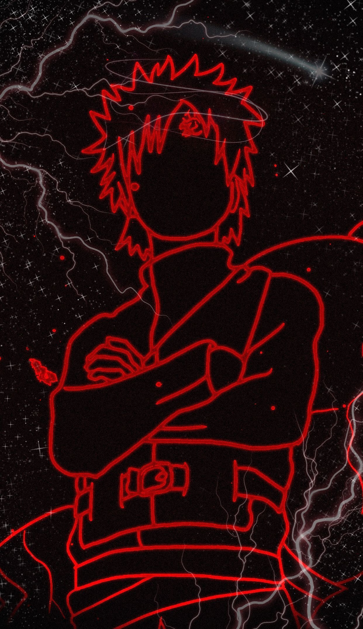 Gaara edit I made. Gaara, Neon wallpaper, Naruto
