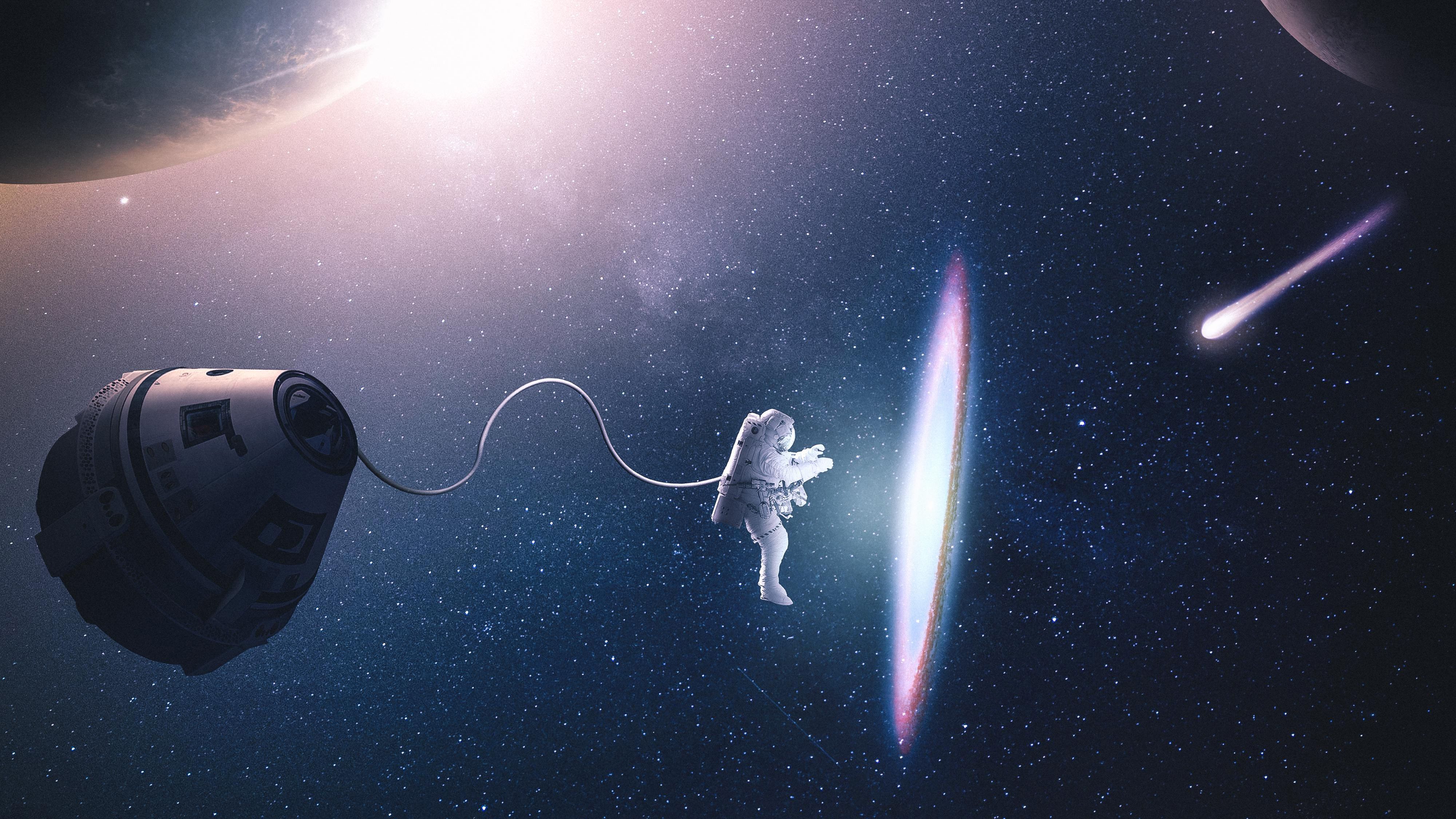 Astronaut Creating Parralel Space 4k, HD Artist, 4k Wallpaper, Image, Background, Photo and Picture