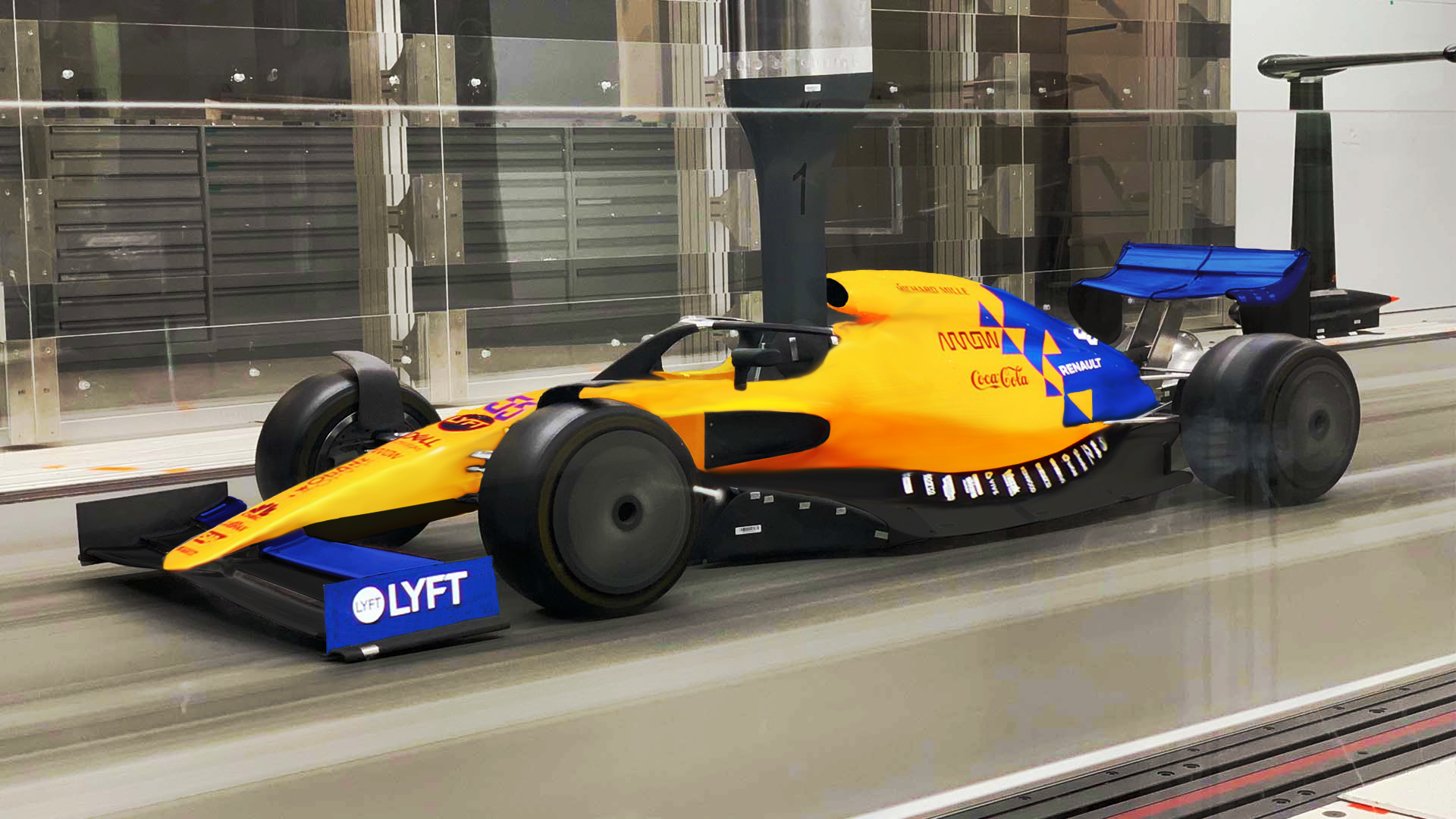 F1 2021 Wind Tunnel Model with McLaren's Livery (Not the best job)
