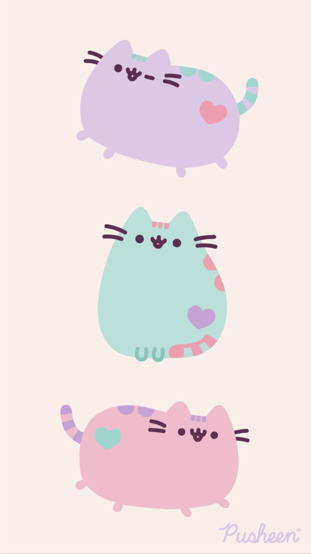 Pusheen the cat floral pastels spring iphone wallpaper. Pusheen cute, Pusheen cat, Cute cartoon wallpaper