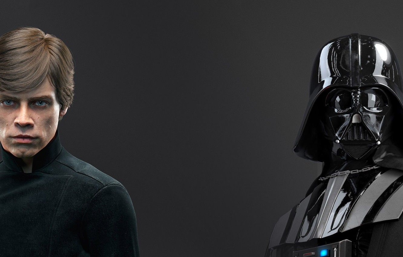 Wallpaper game, Darth Vader, Darth Vader, Electronic Arts, Luke Skywalker, DICE, father and son, star wars battlefront image for desktop, section игры
