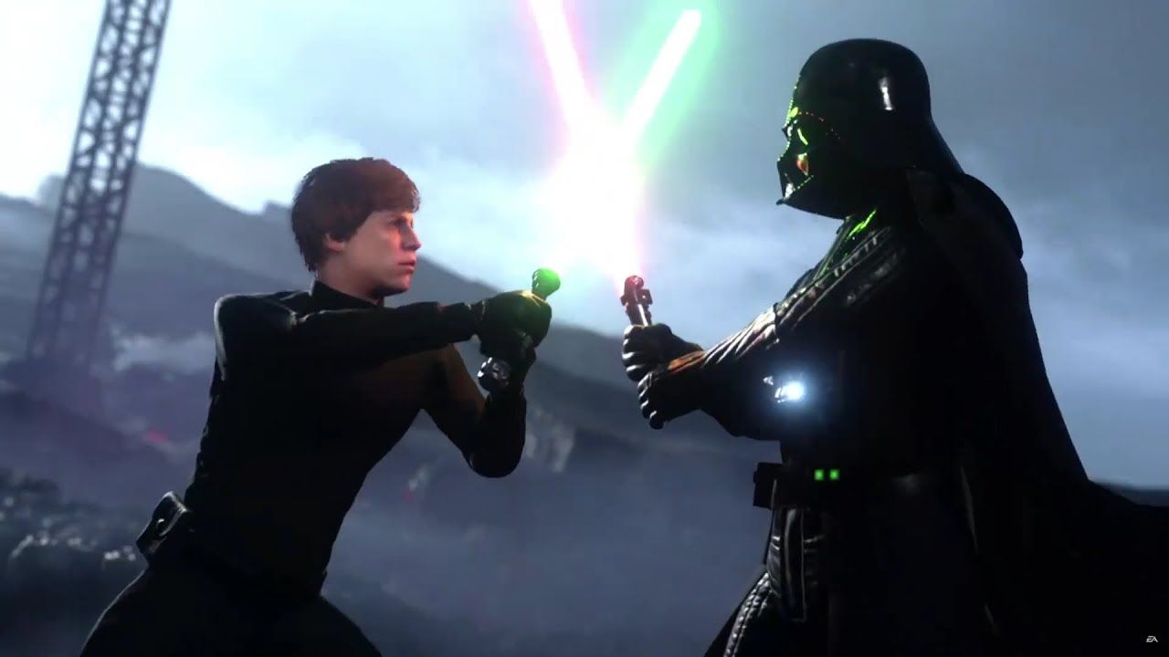 Star Wars Battlefront, Vader Owns Luke Skywalker