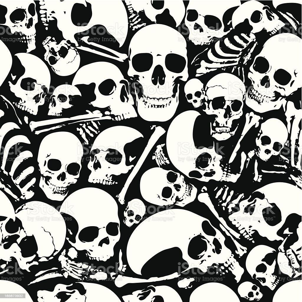 Seamless Skull Wallpaper Background Stock Illustration Image Now
